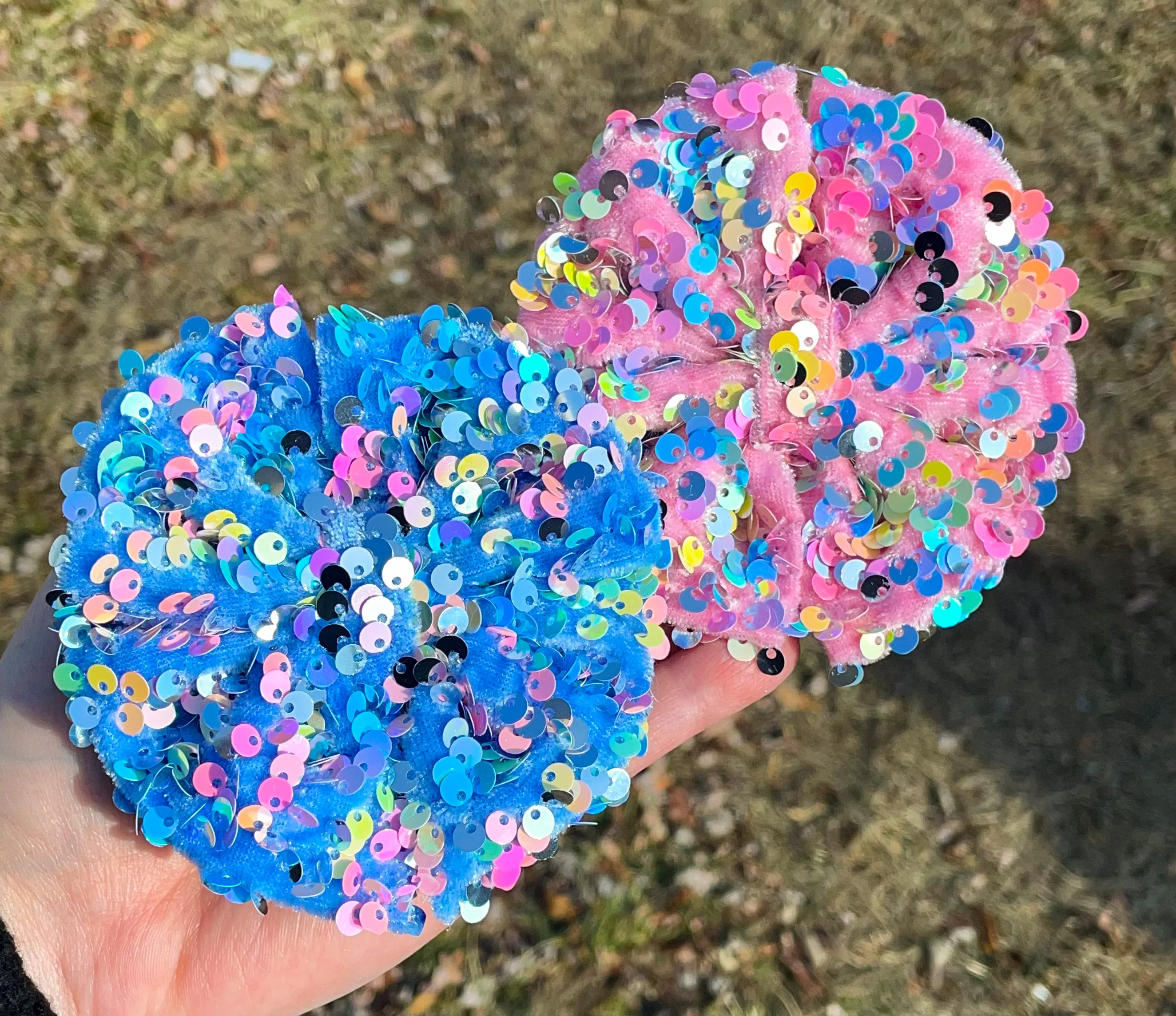 Snow Cone Sequin Velvet Fabric