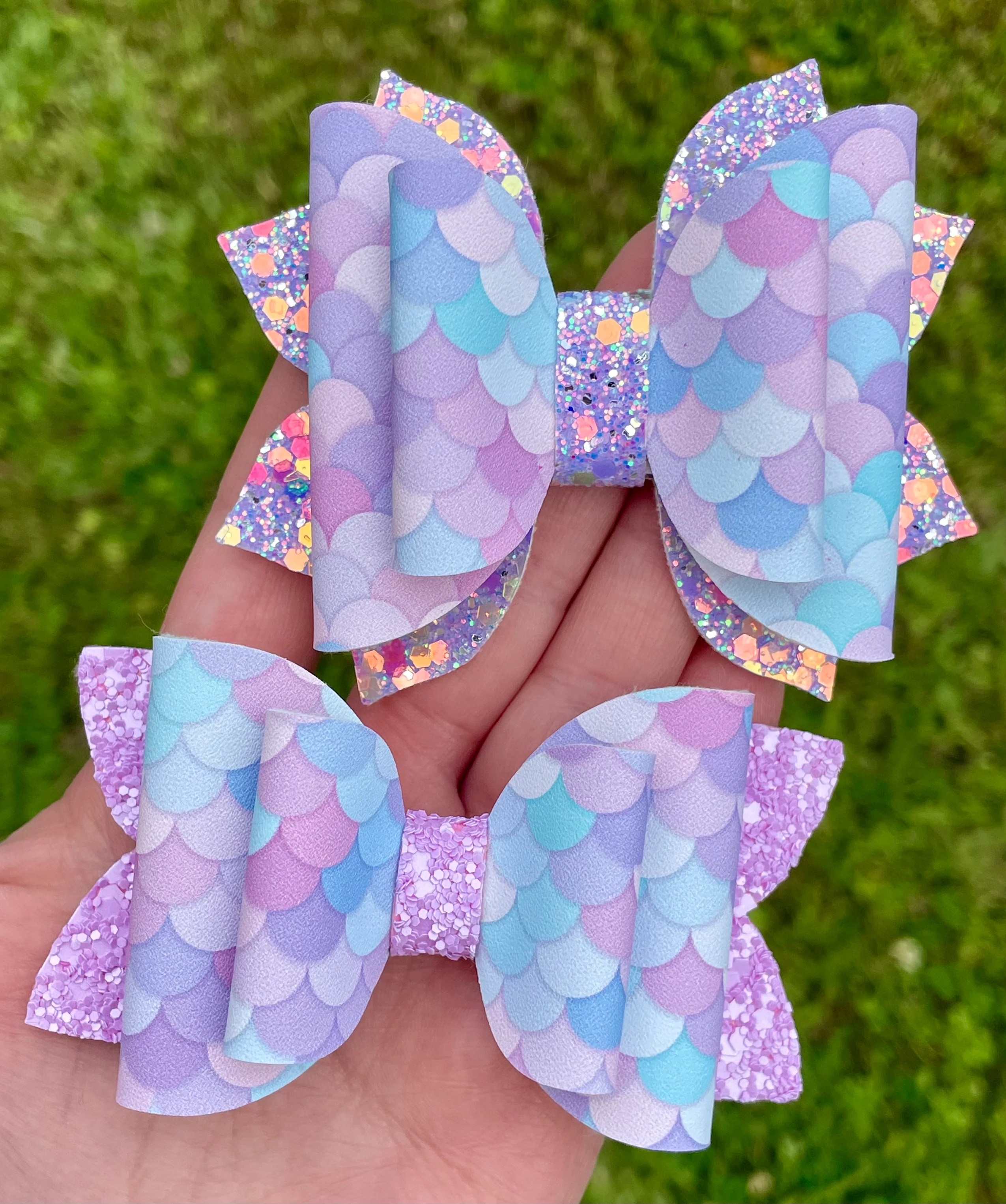 Pastel Purples Mermaid Bow