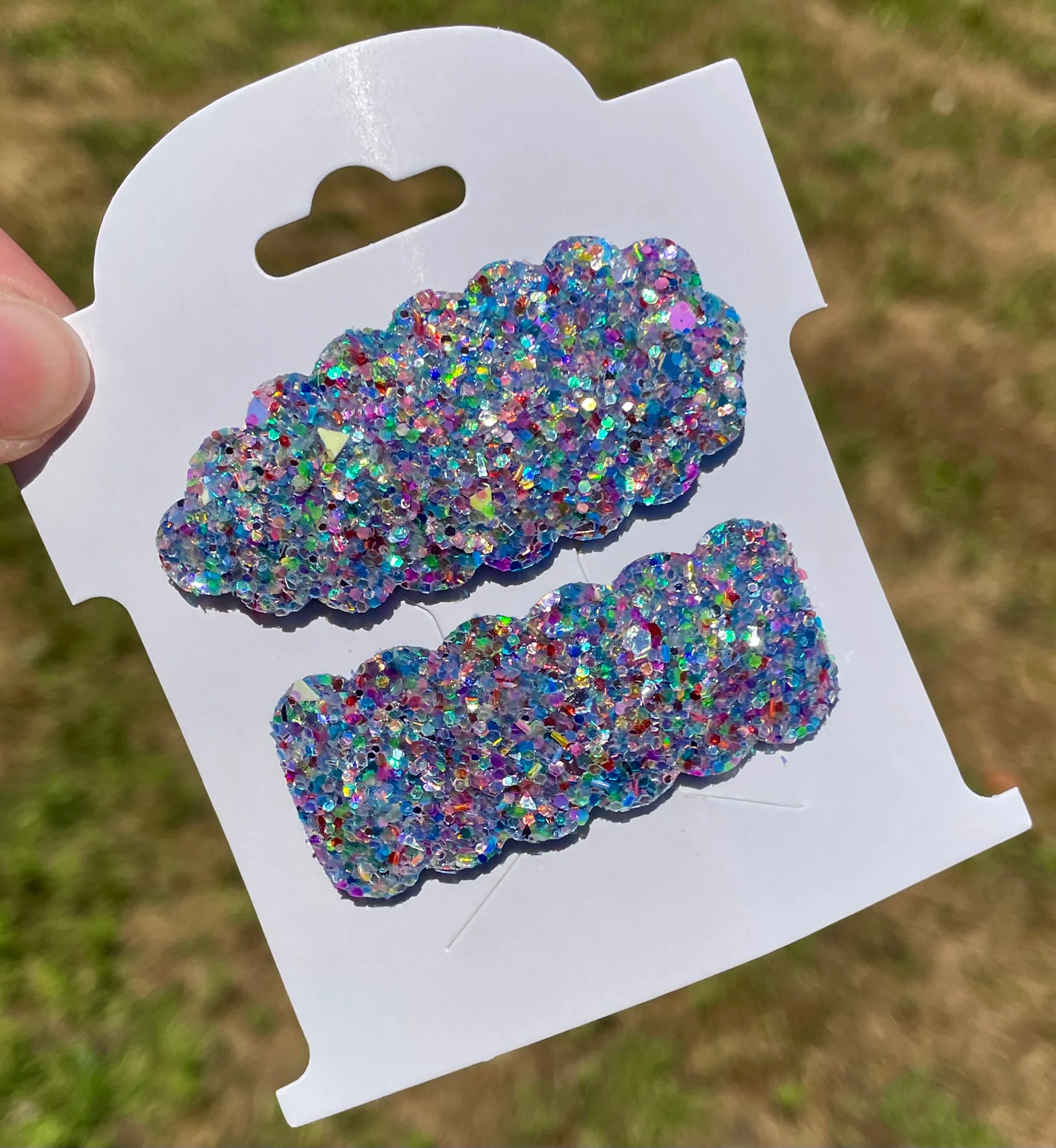 Tiara Glitter Snap Clip
