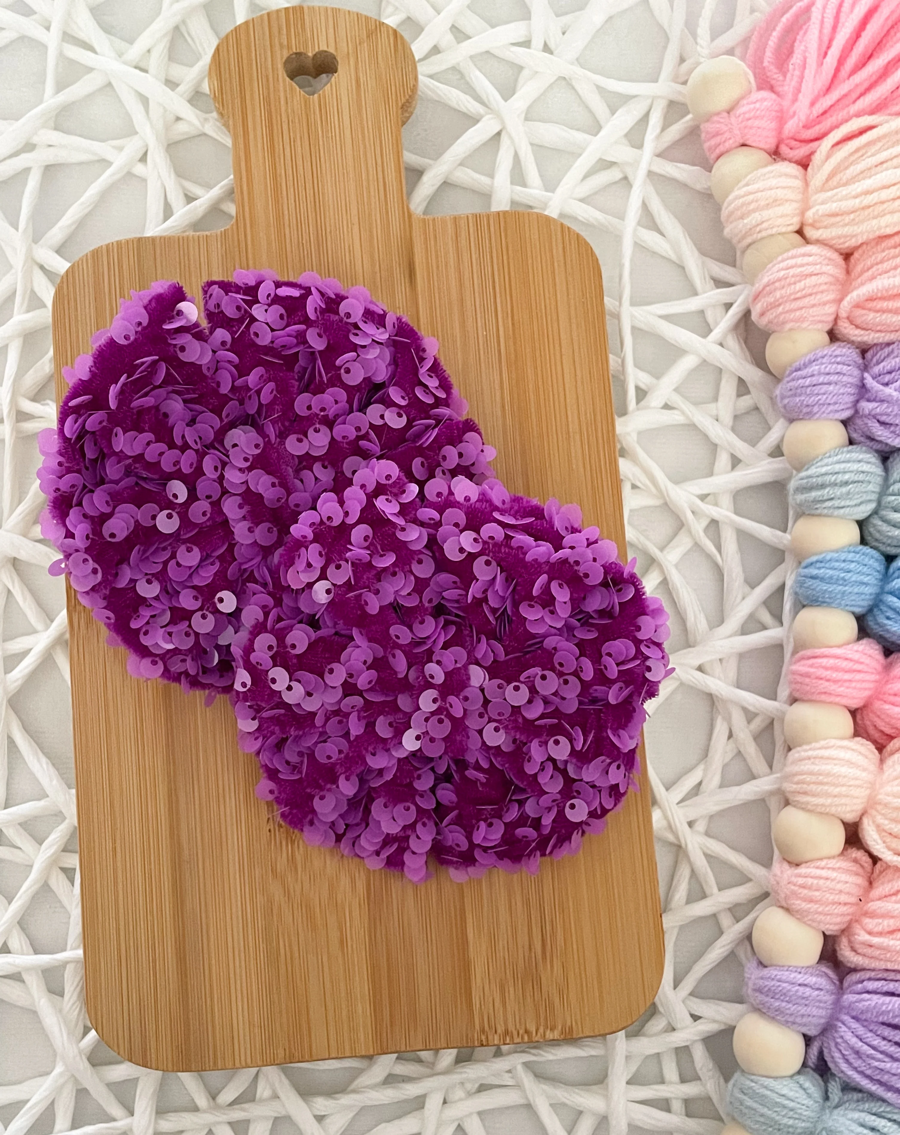 Neon Purple Sequins Messy Set