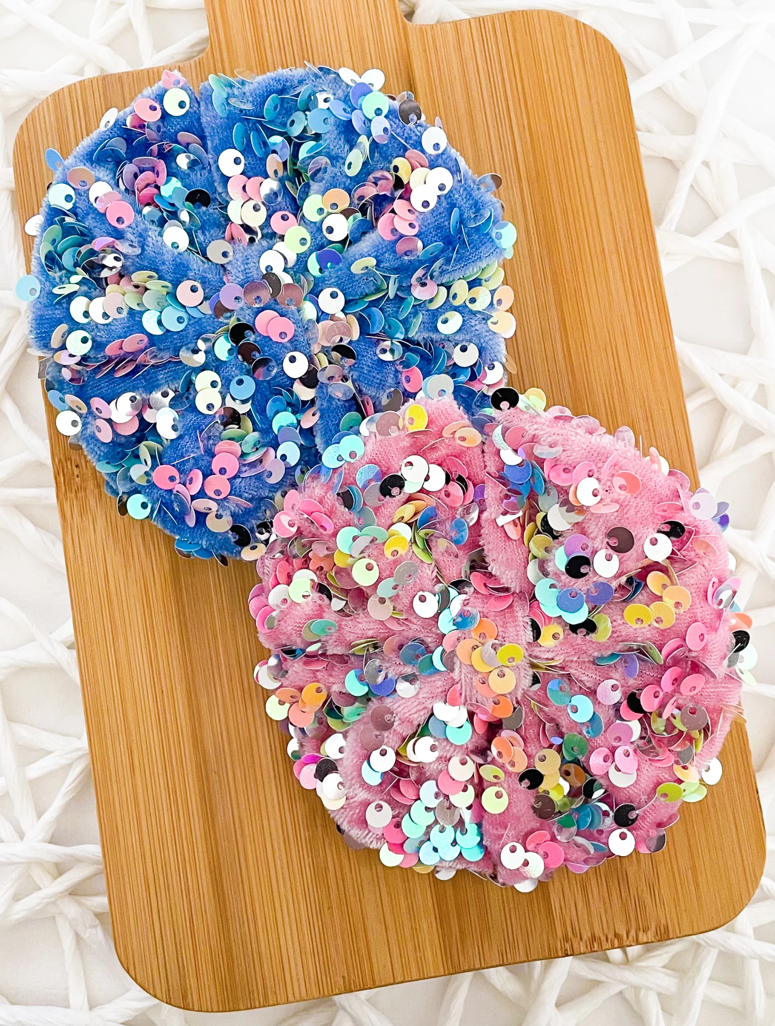 Snow Cone Sequin Velvet Fabric