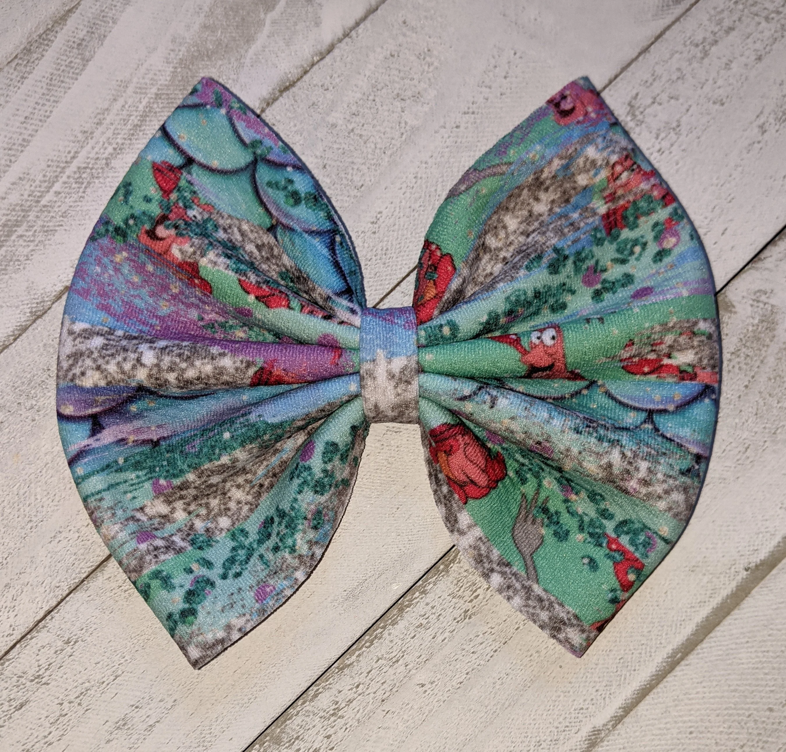 Mermaid/Lobster Sidekick Fabric Bow