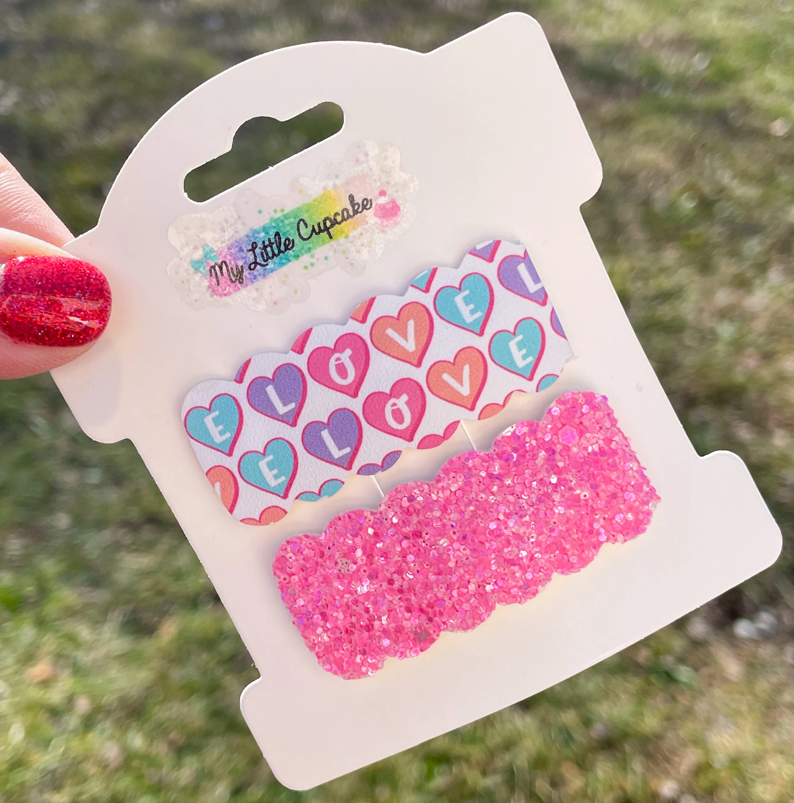 LOVE Hearts Snap Clip Set