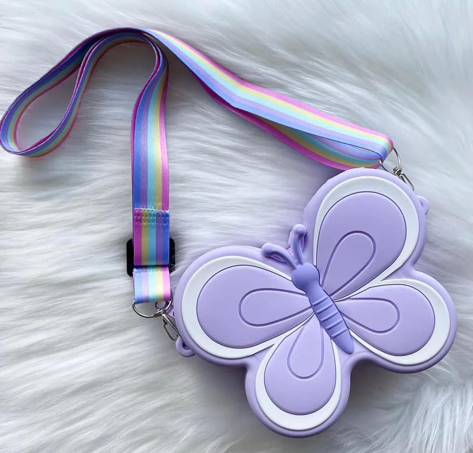 Purple Butterfly Purse
