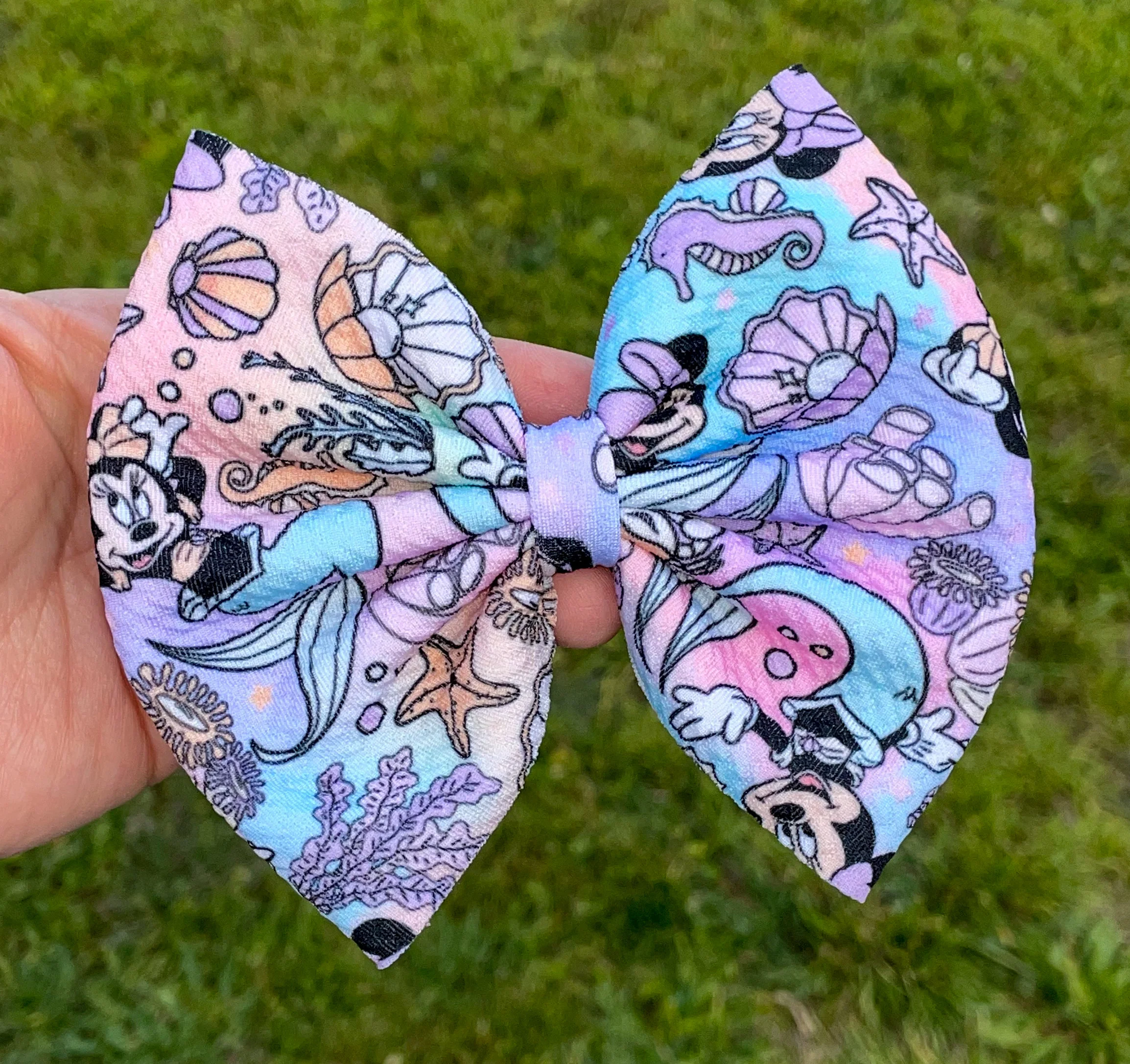 Mermaid Mouse Fabric Bow