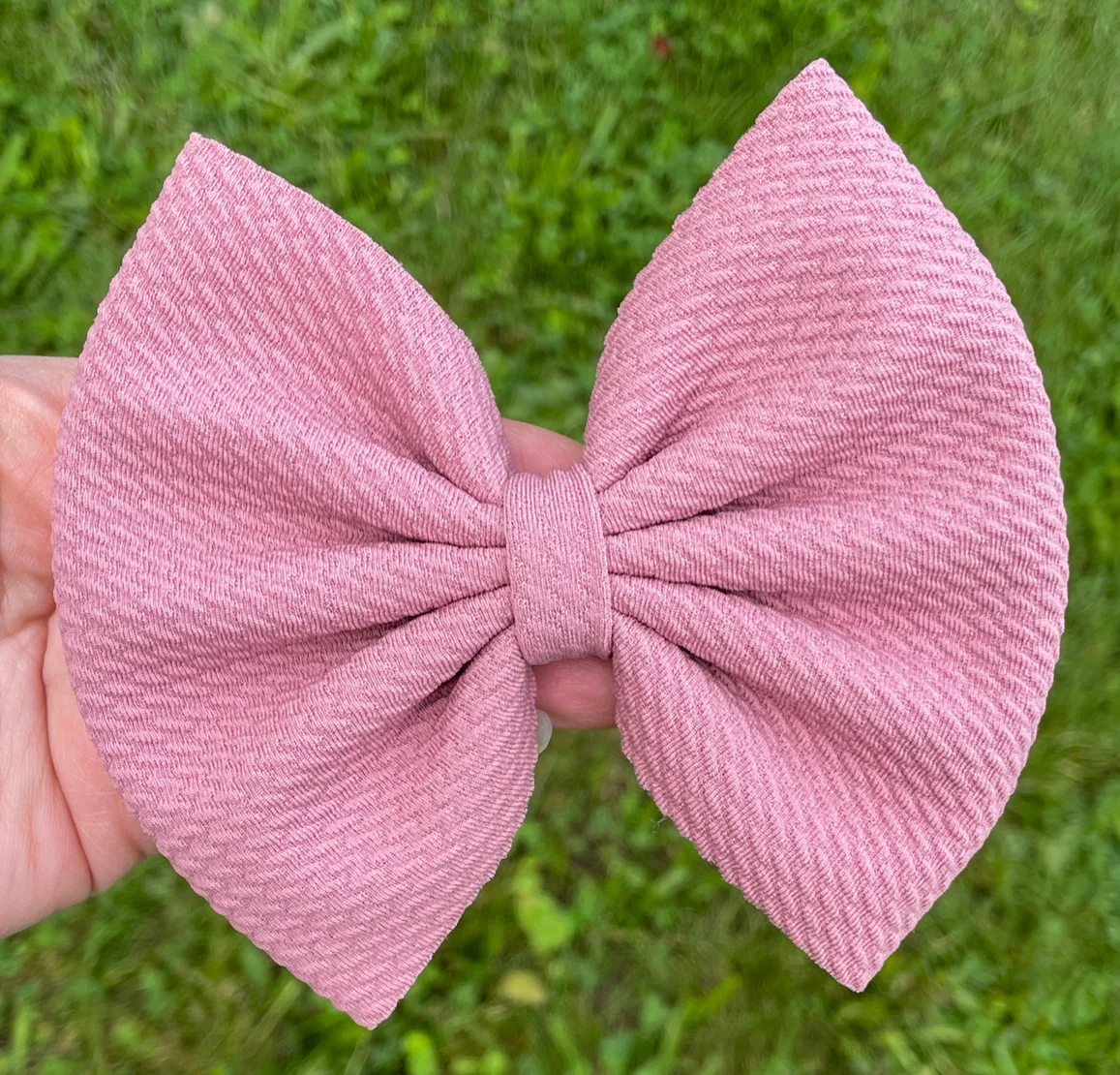 Light Mauve Fabric Bow