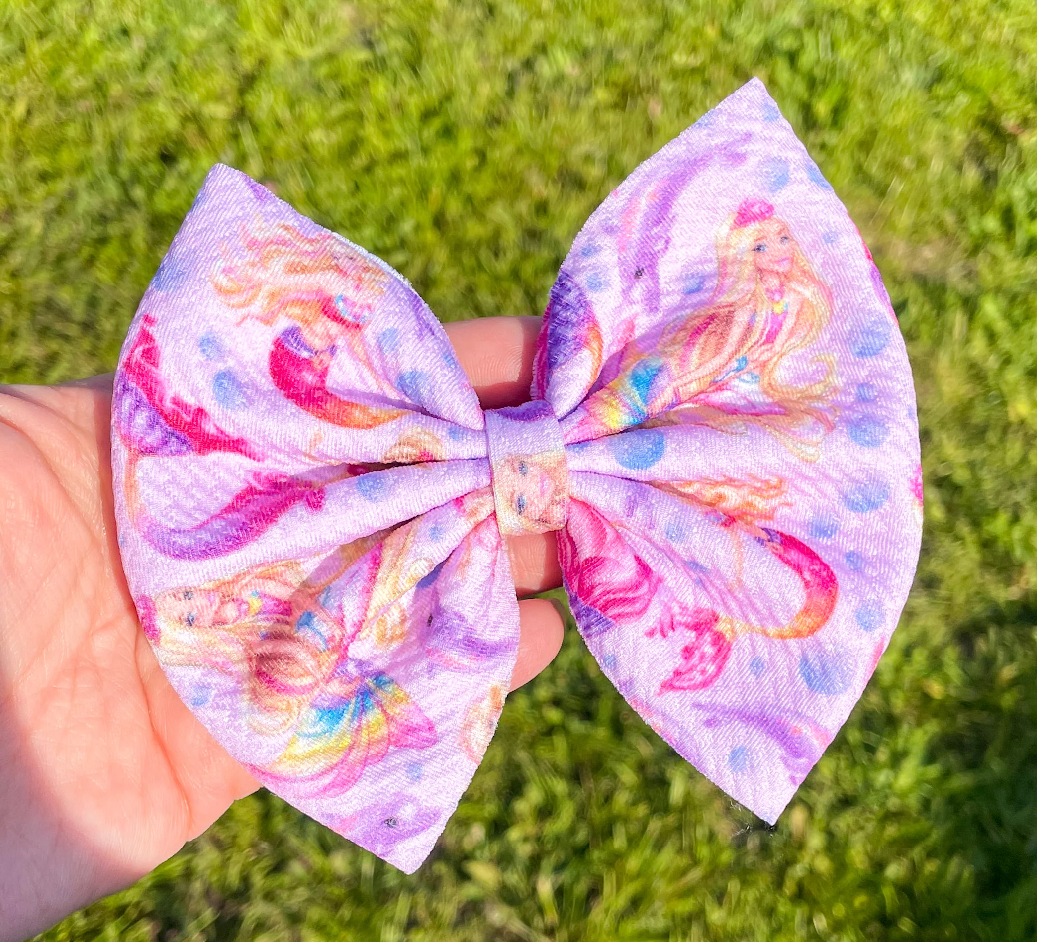 Barb Mermaid Fabric Bow