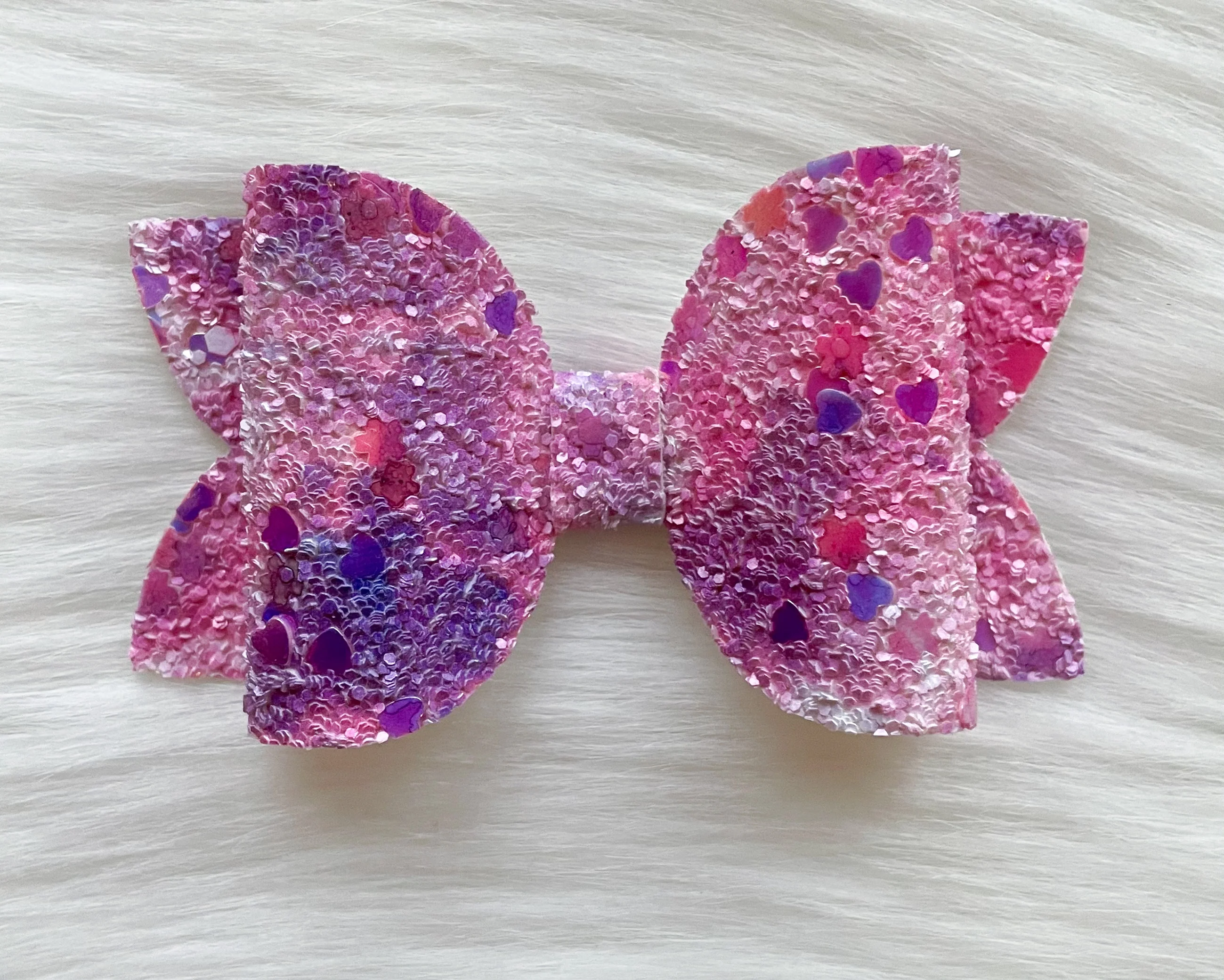 Pink & Purple Watercolor Glitter 3.5in Beauty