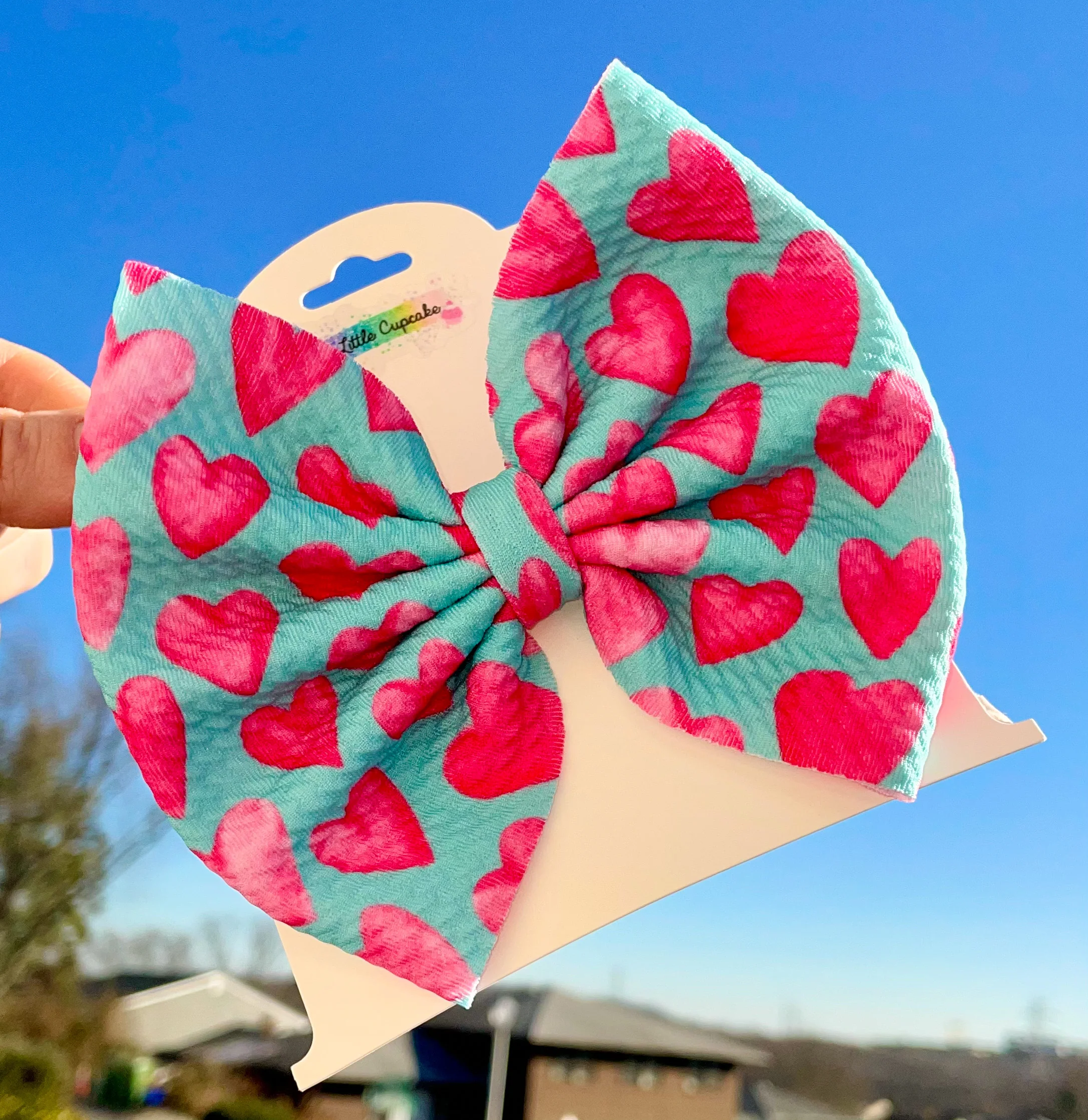 Queen of Hearts Fabric Bow