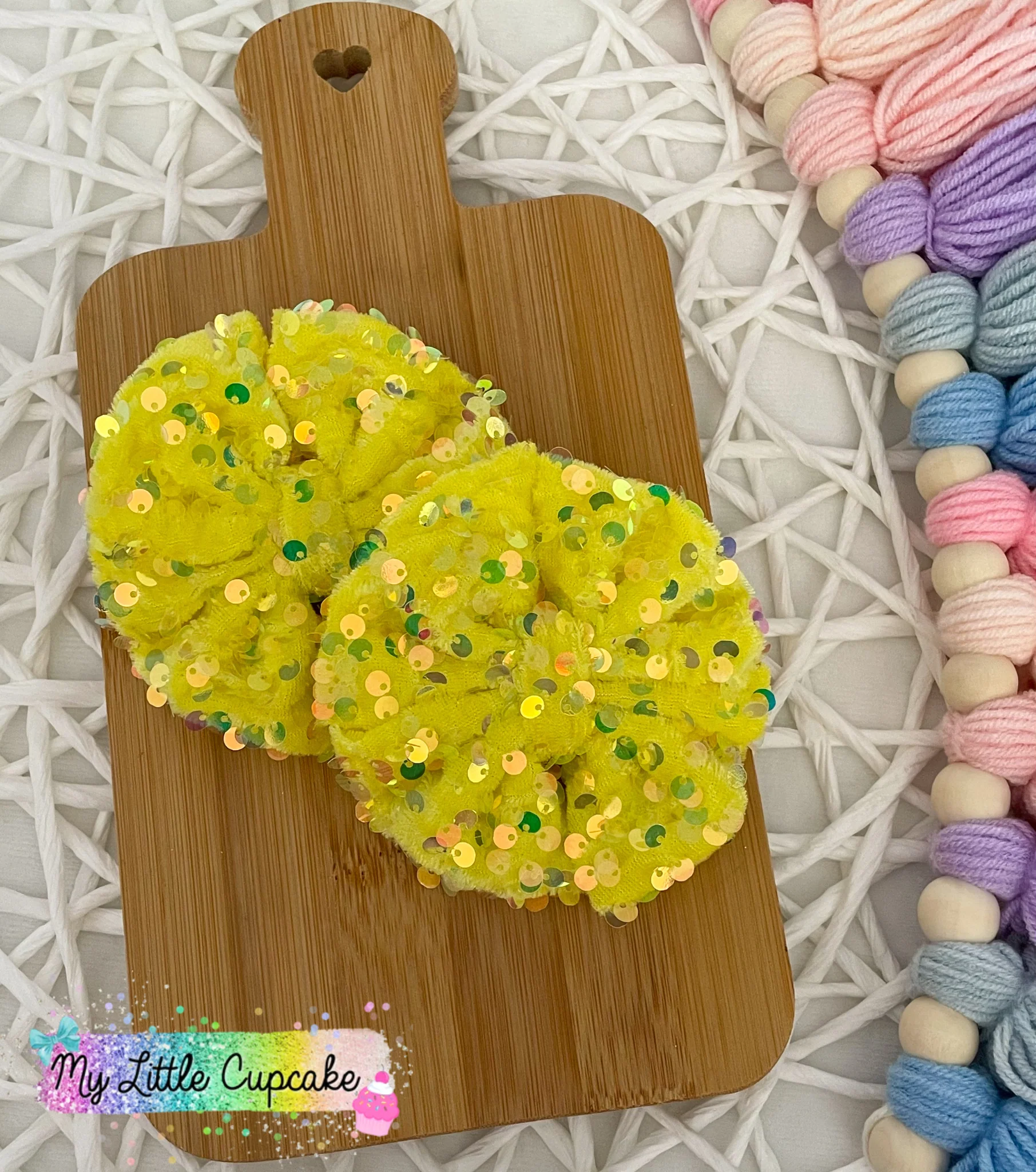 Summer Sunshine Sequins Fabric Bows