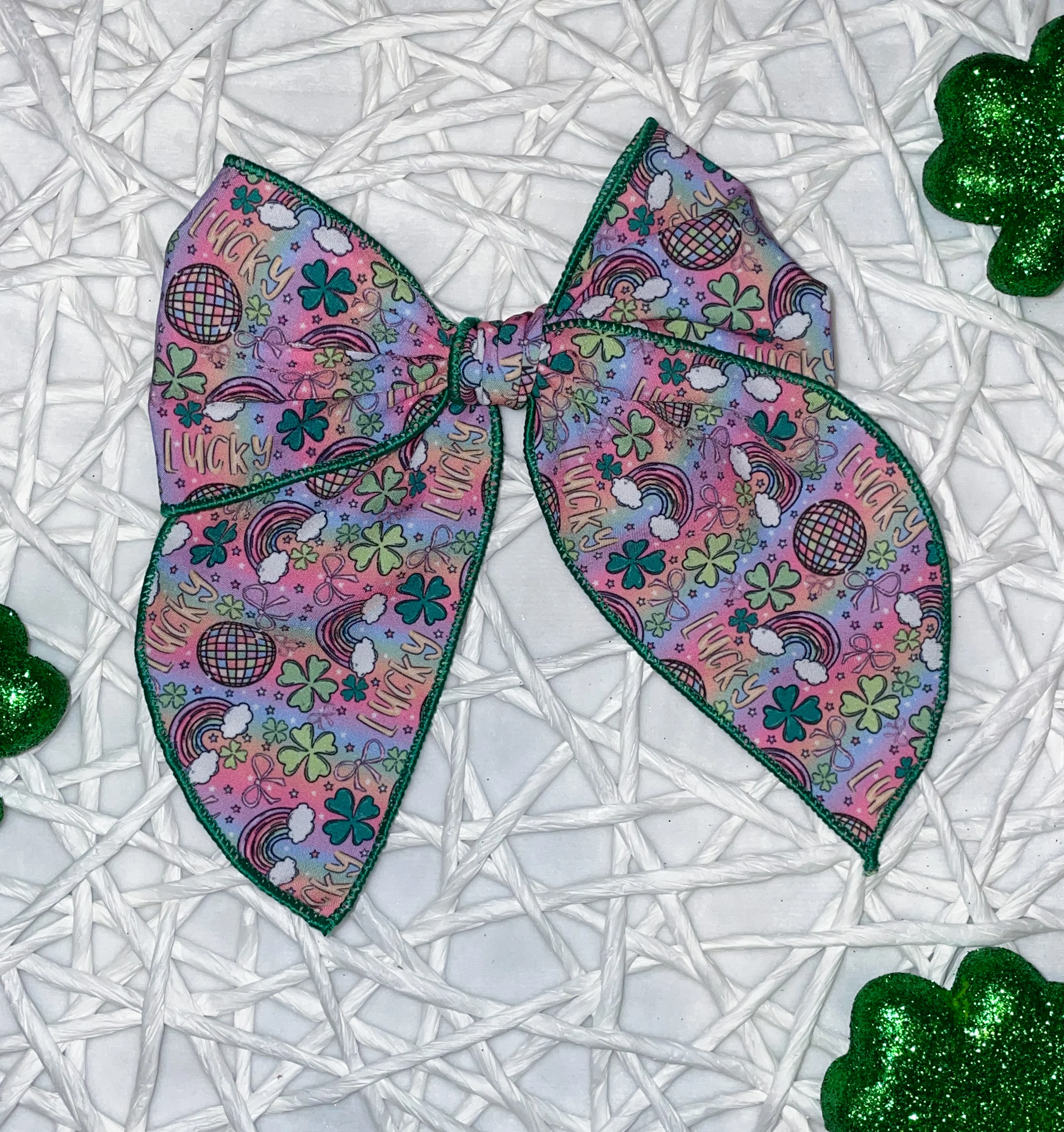 Rainbow St. Patty Day 5.5in Serged