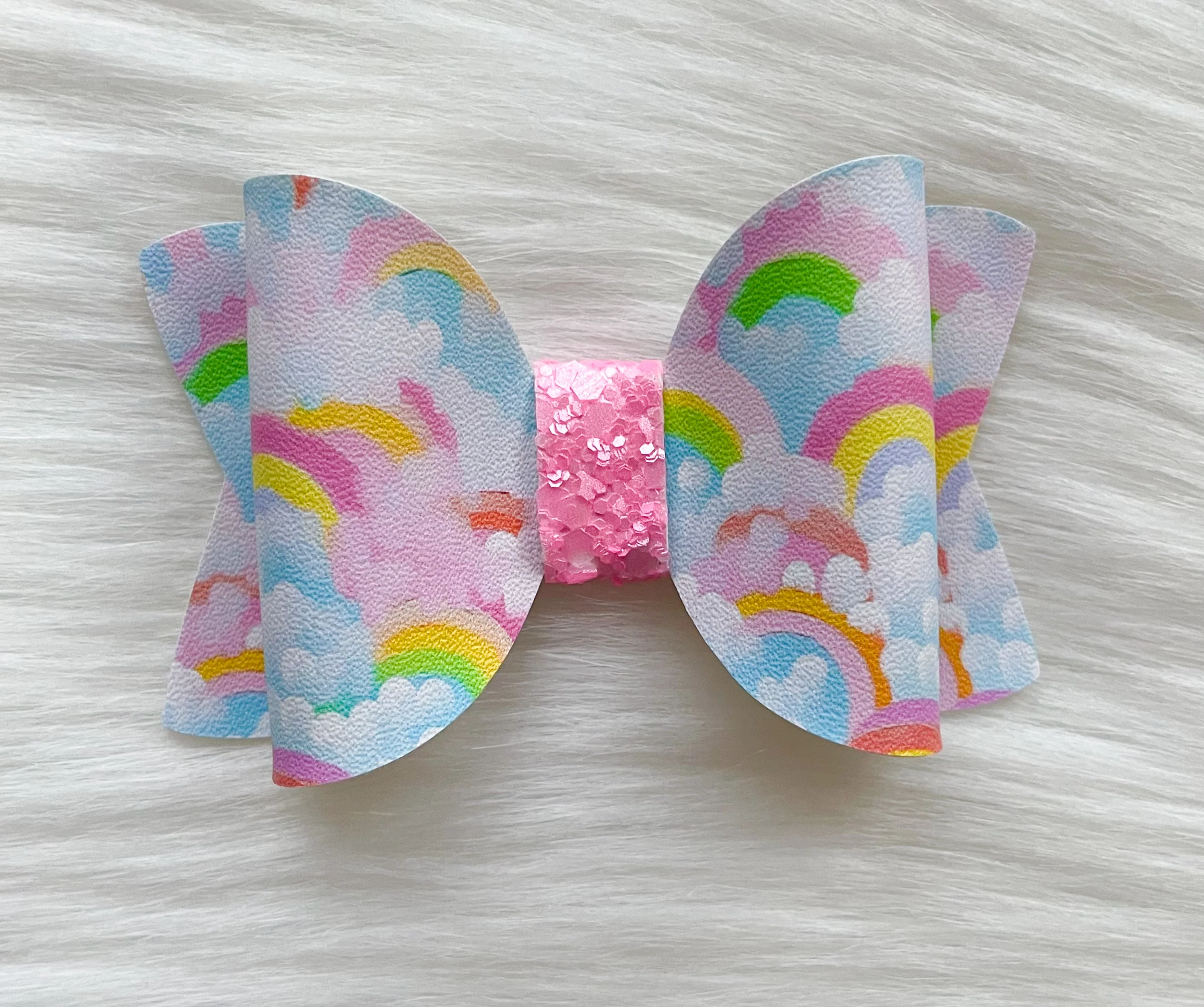 Watercolor Rainbows & Clouds 3in Original