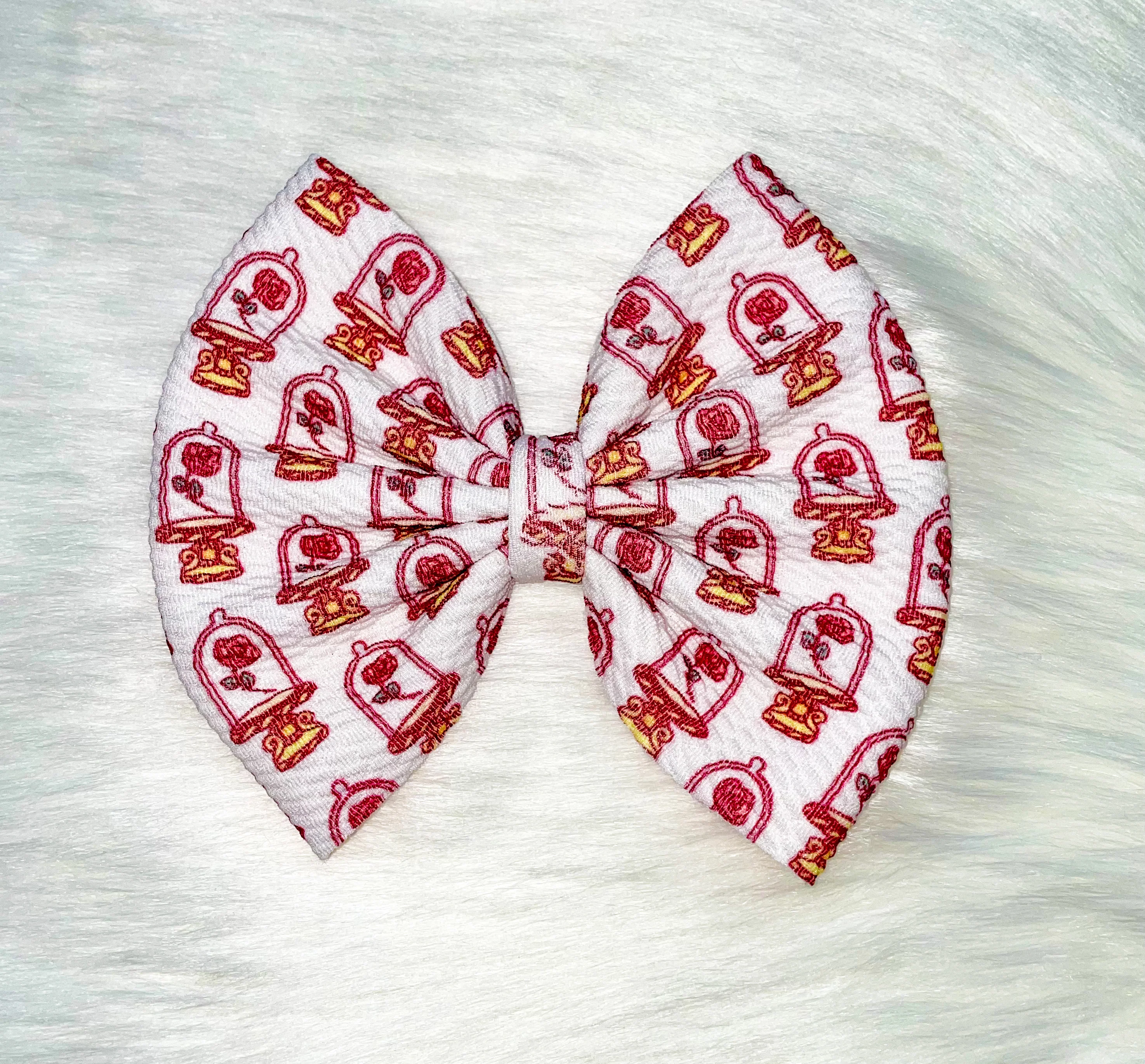 Enchanted Rose Fabric Bow