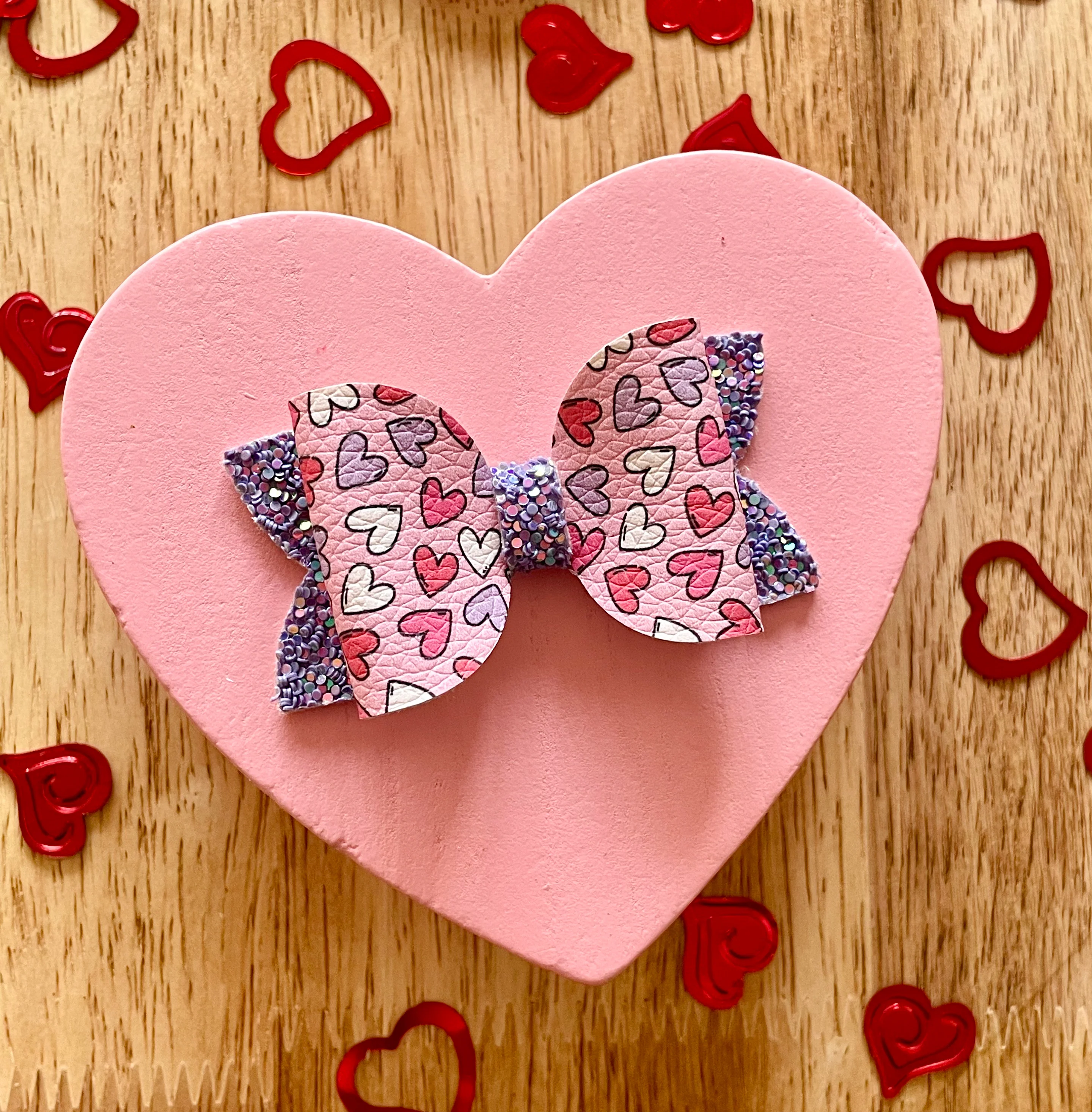 Pink & Purple Hearts 2.5in Beauty