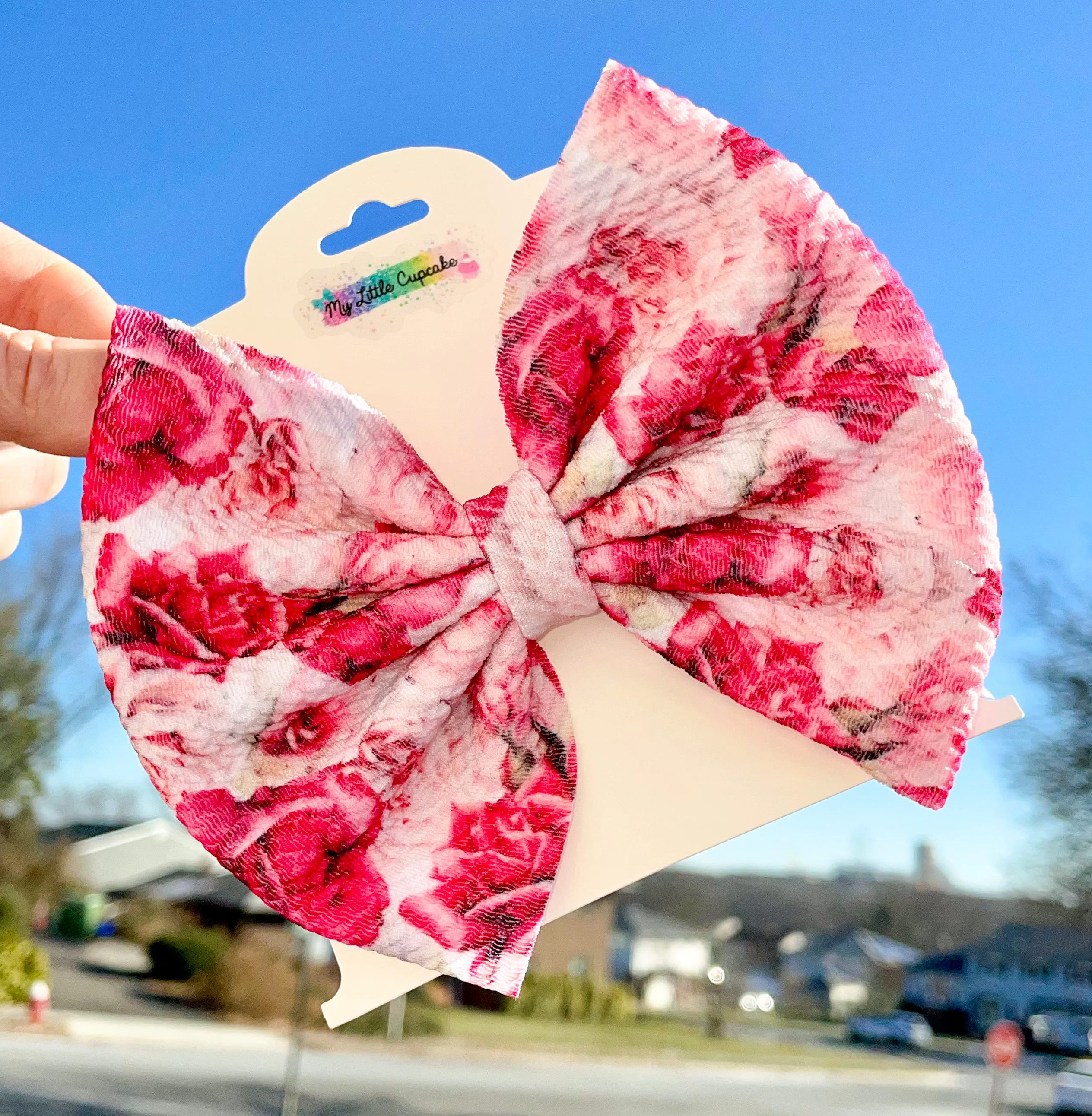 Kaylee Floral Fabric Bow