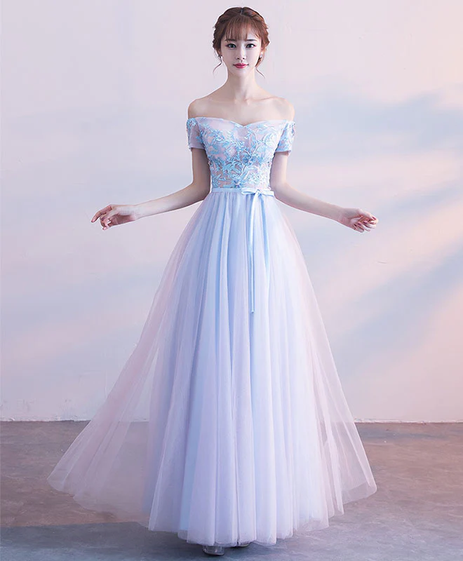 Cut Lace Tulle Long Prom Dress, Lace Evening Dress