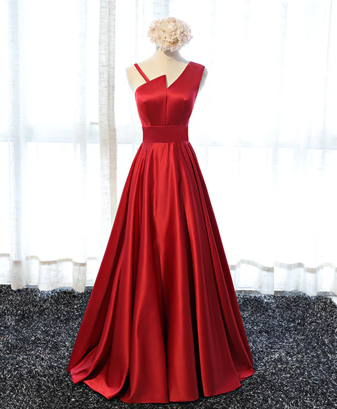 Stylish Satin Long Prom Gown, Formal Dress