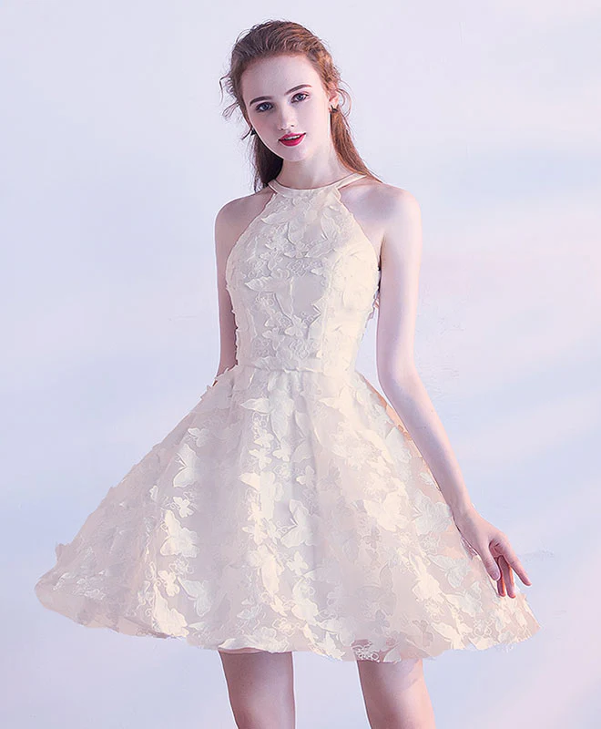 White Short Prom Dress, Cute Homecoming Dress
