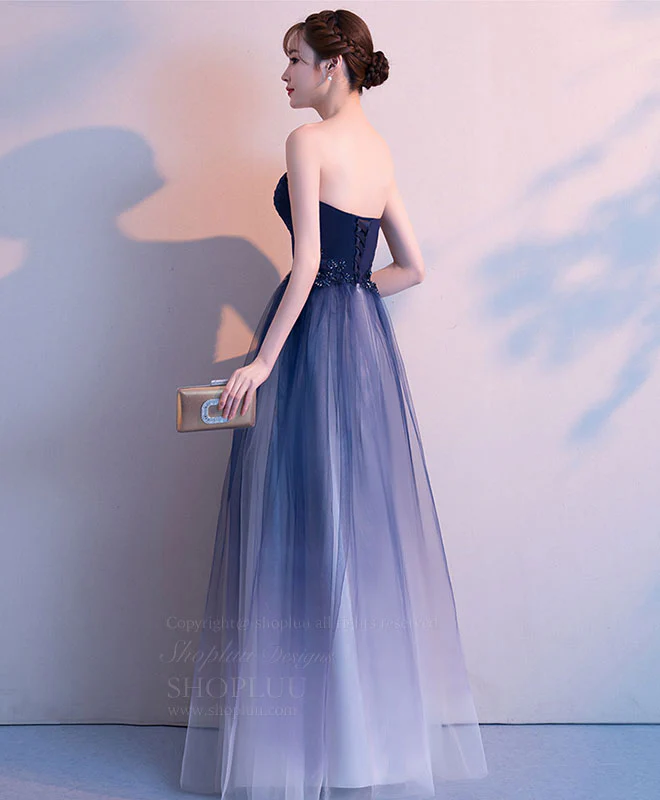 Simple Tulle Long Prom Dress, Tulle Bridesmaid Dress