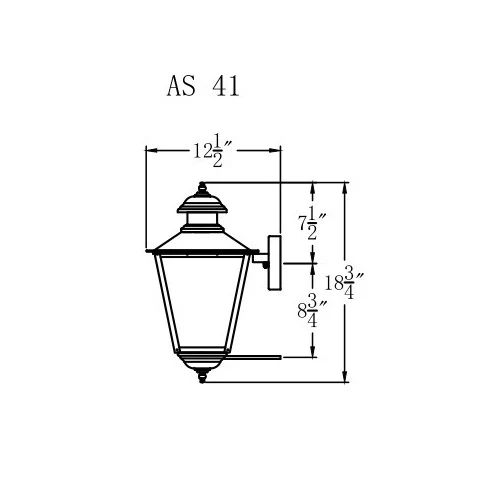 Adams Street with Standard Wall Mount