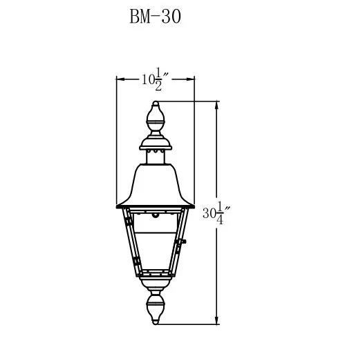 Belmont Lantern with Standard Wall Mount
