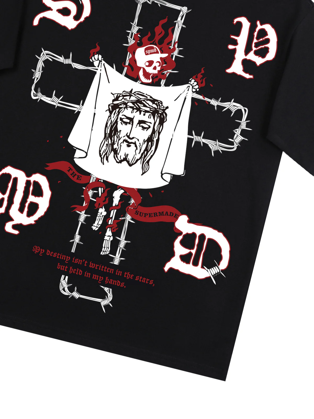 Original Skull and Jesus  Print T-Shirt