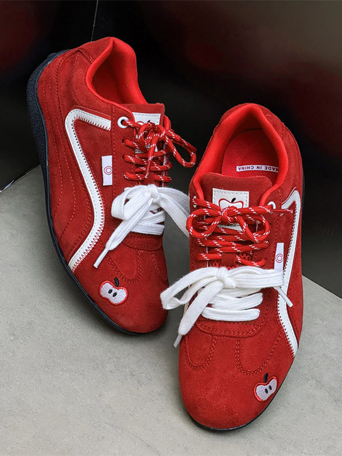 Suede Lace-Up Sneakers