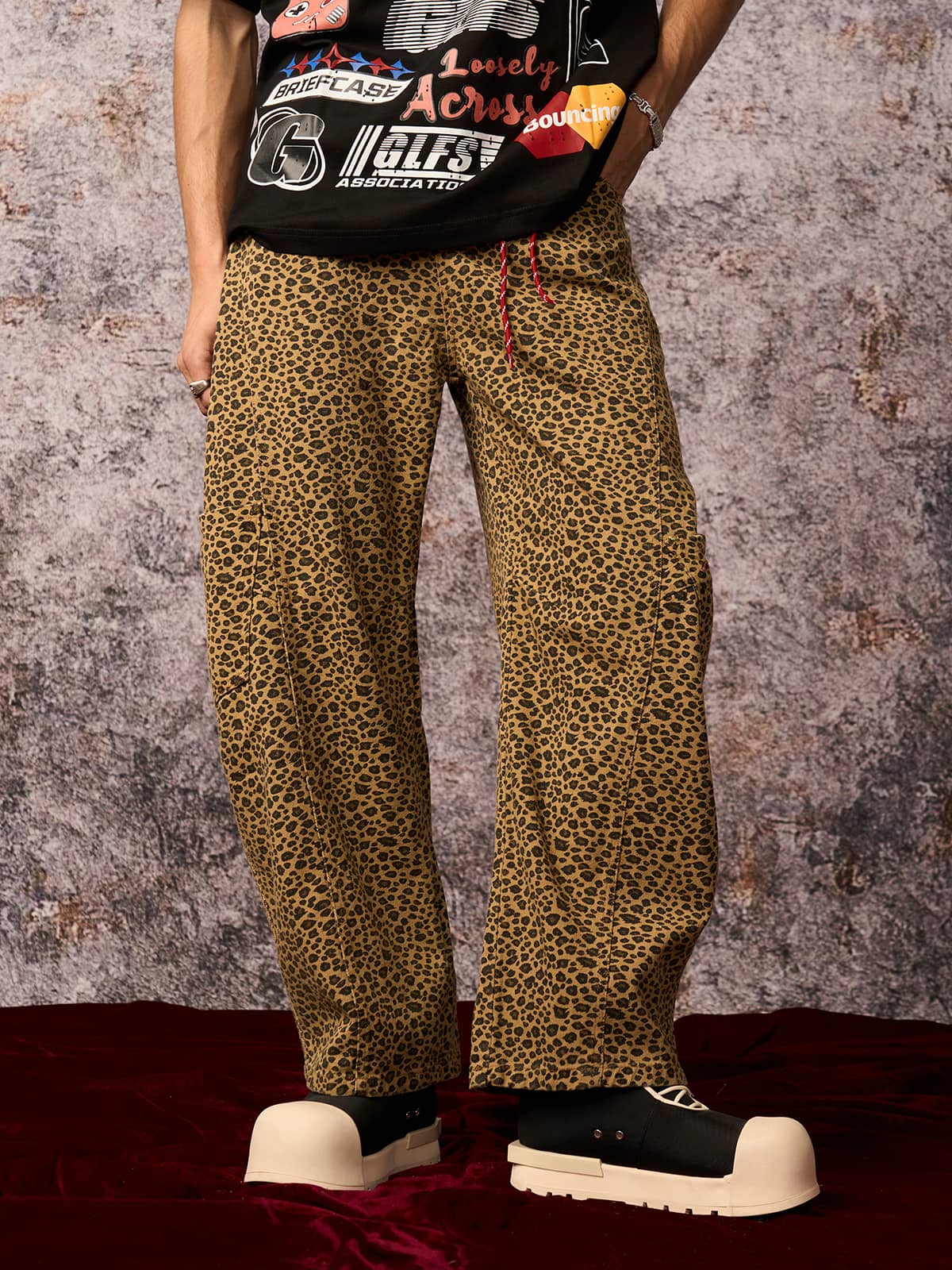 Cheetah Print Barrel Pants