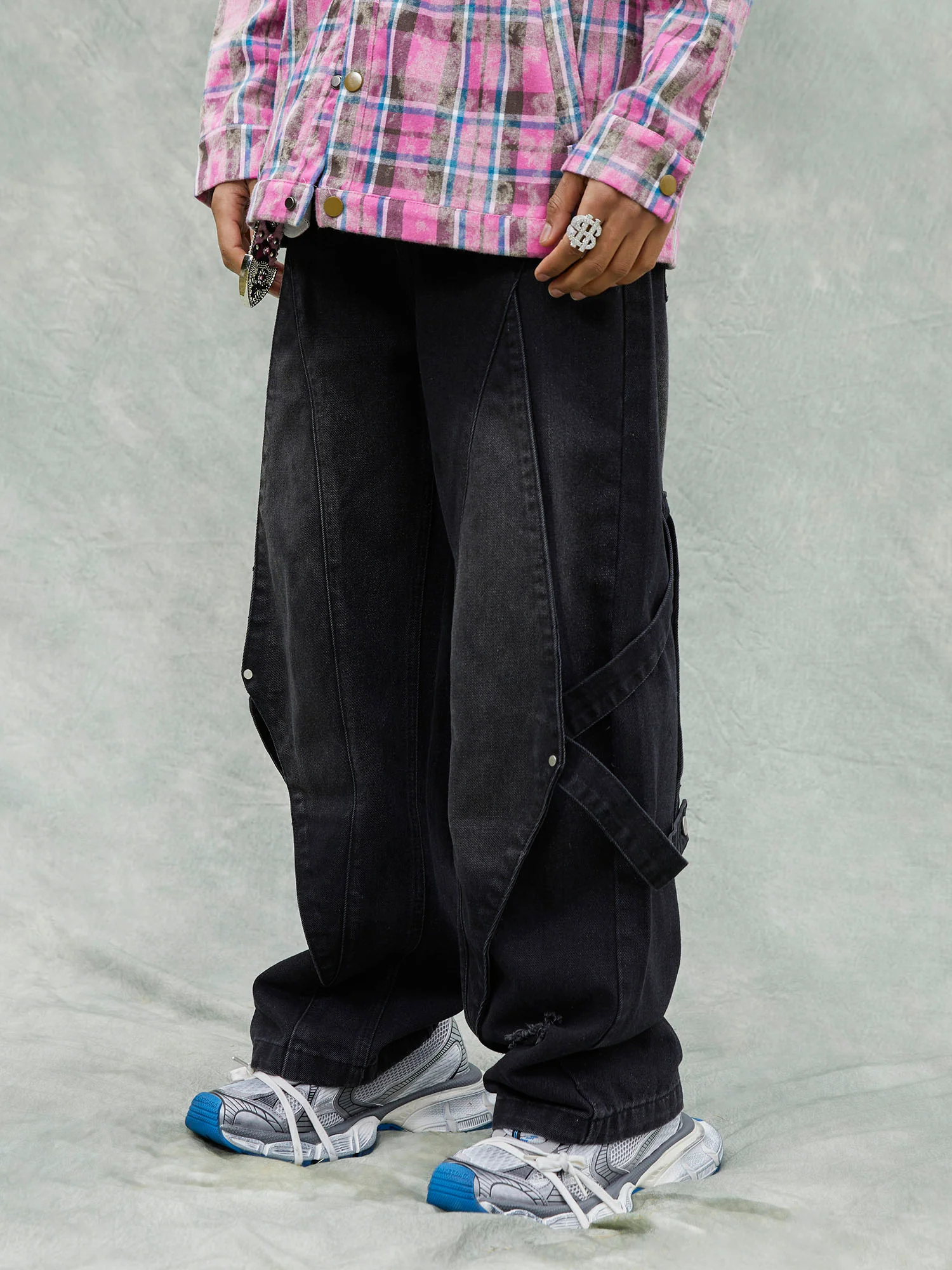 Thesupermade Washed Ripped Denim Jeans