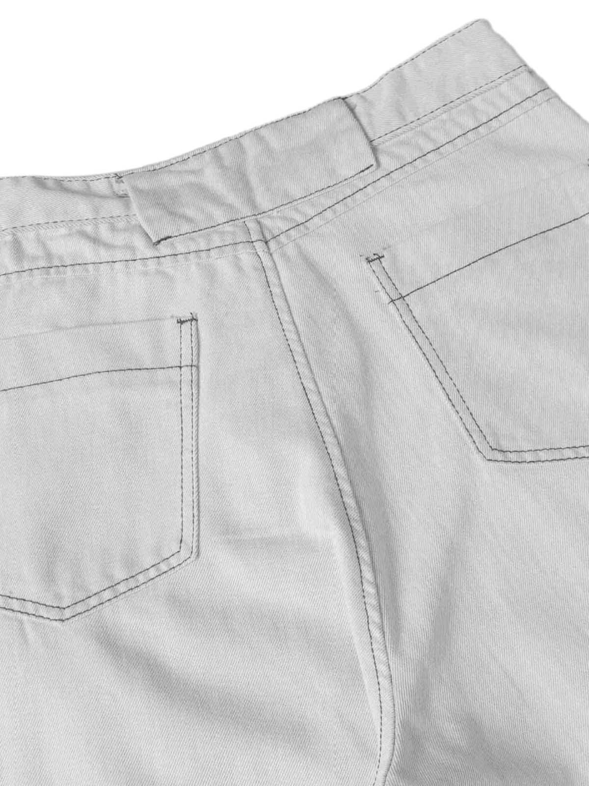 Deconstructed Split Contrast Stitching Scimitar Jorts