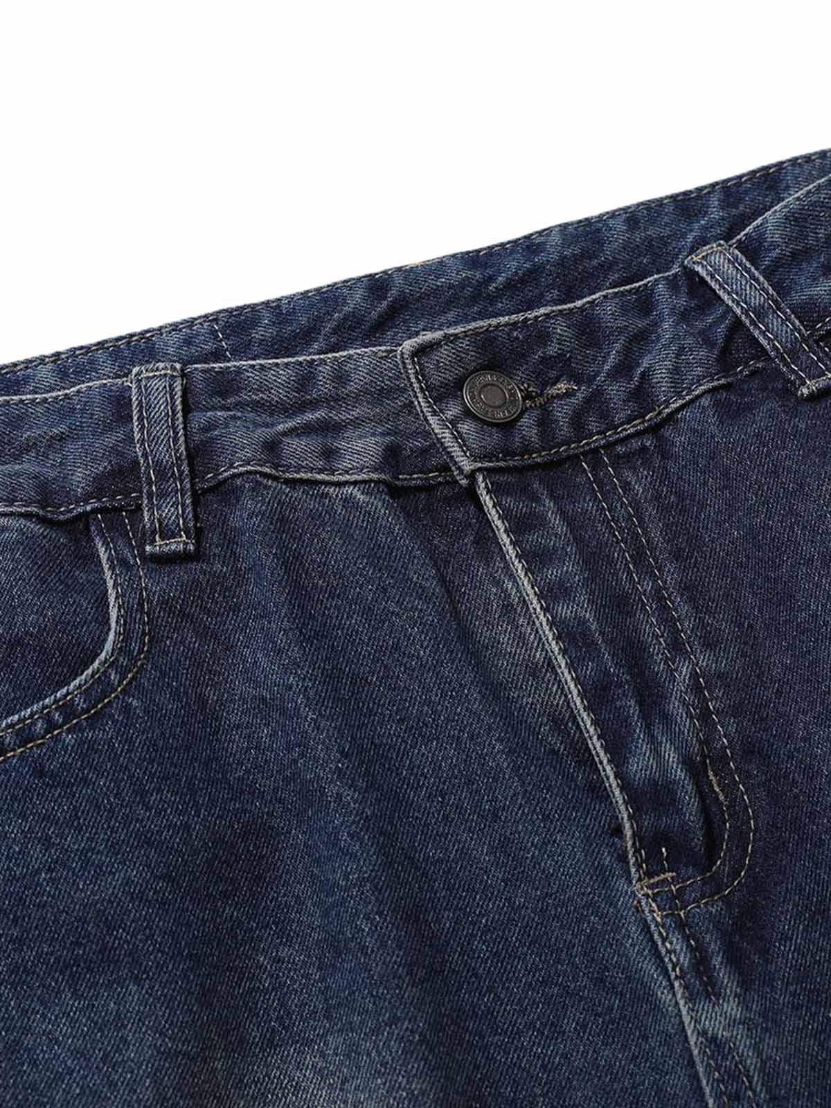 Heavy Washed Workwear Baggy Barrel Jeans - 2337
