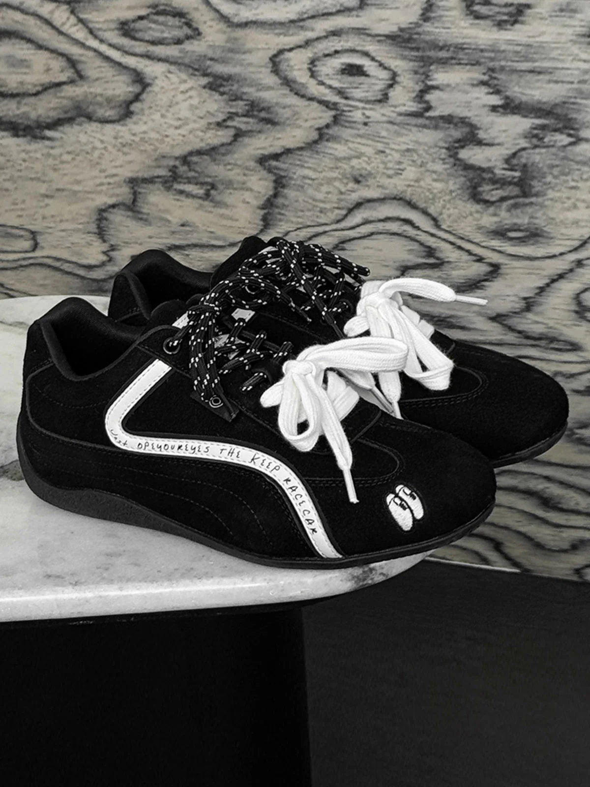 Suede Lace-Up Sneakers