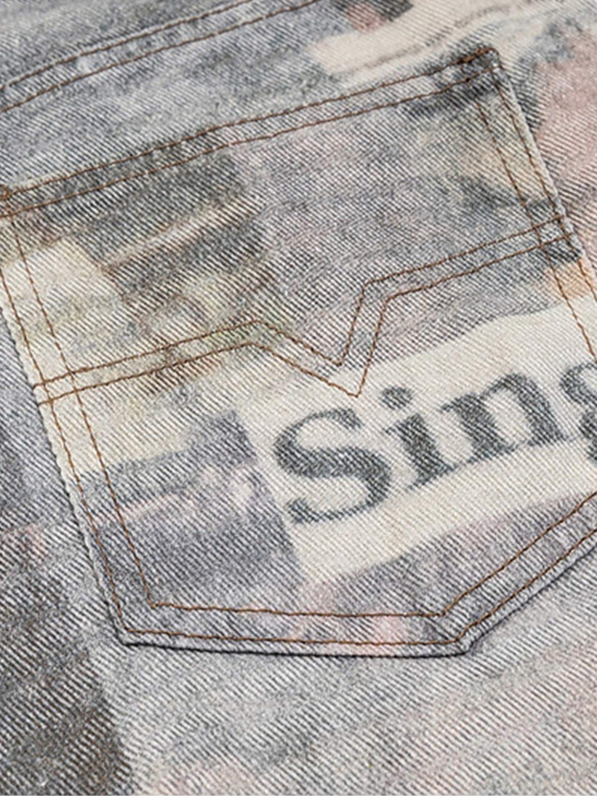 Graffiti Newspaper Baggy Jeans