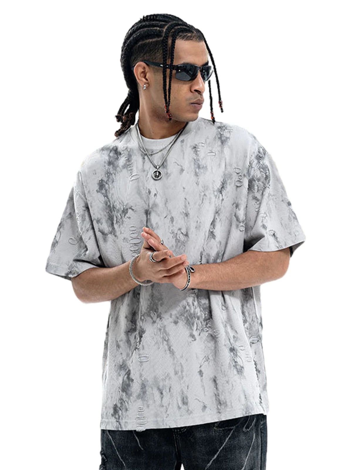 Ripped Tie-Dye T-Shirt