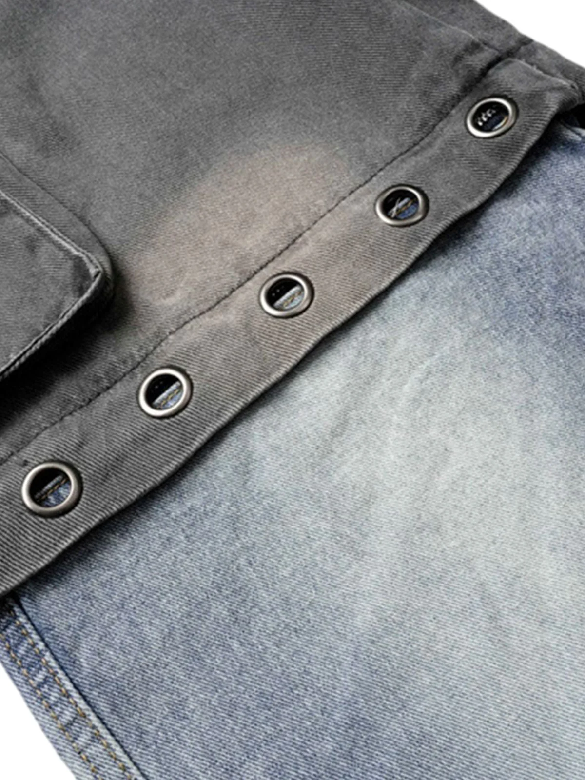 Deconstructed Detachable Split Cargo Jeans