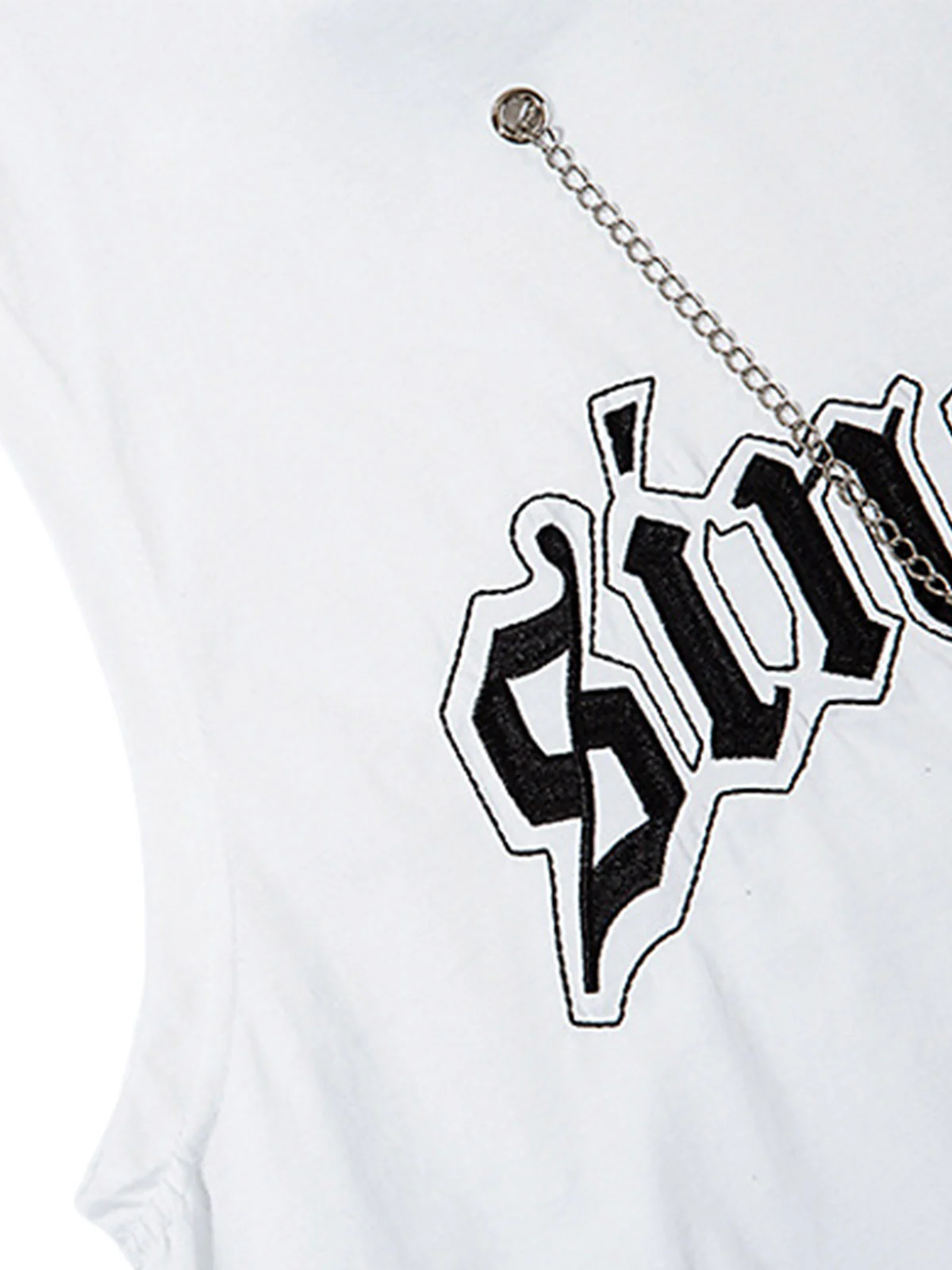 Graphic Letter Chain Vest