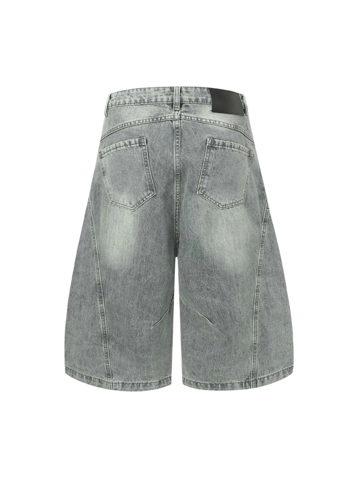 Distressed Ripped Deconstructed Split Barrel Jorts
