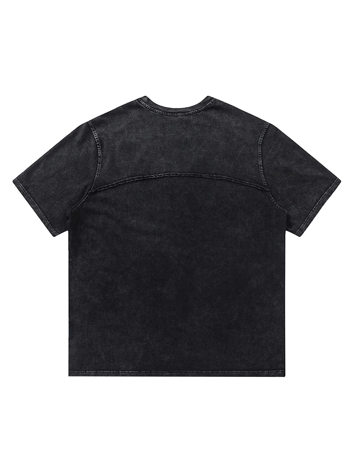 Thesupermade Split Raw Edge Short Sleeve T-shirt - 2159