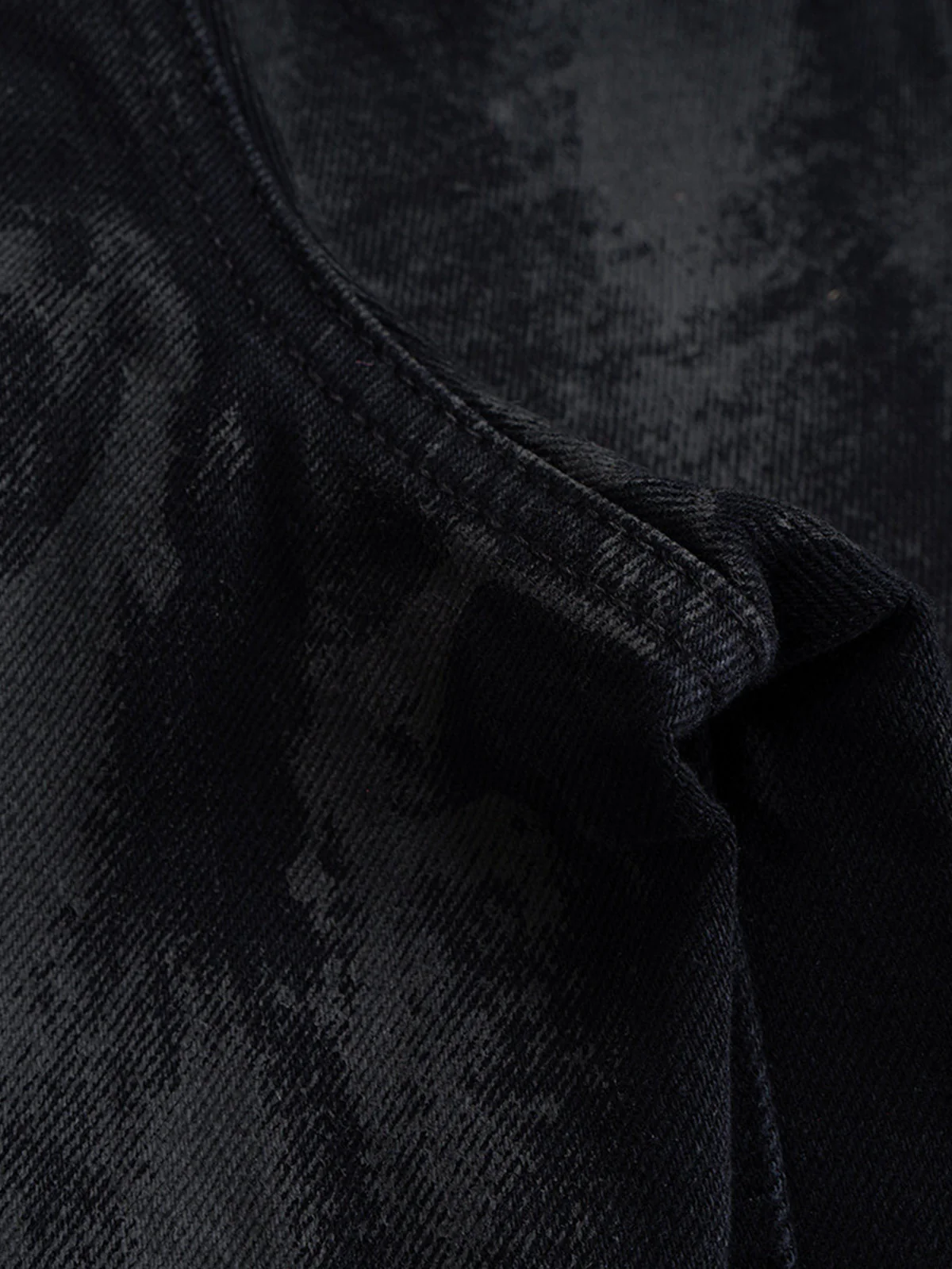 Tie-Dye Distressed Denim Shorts