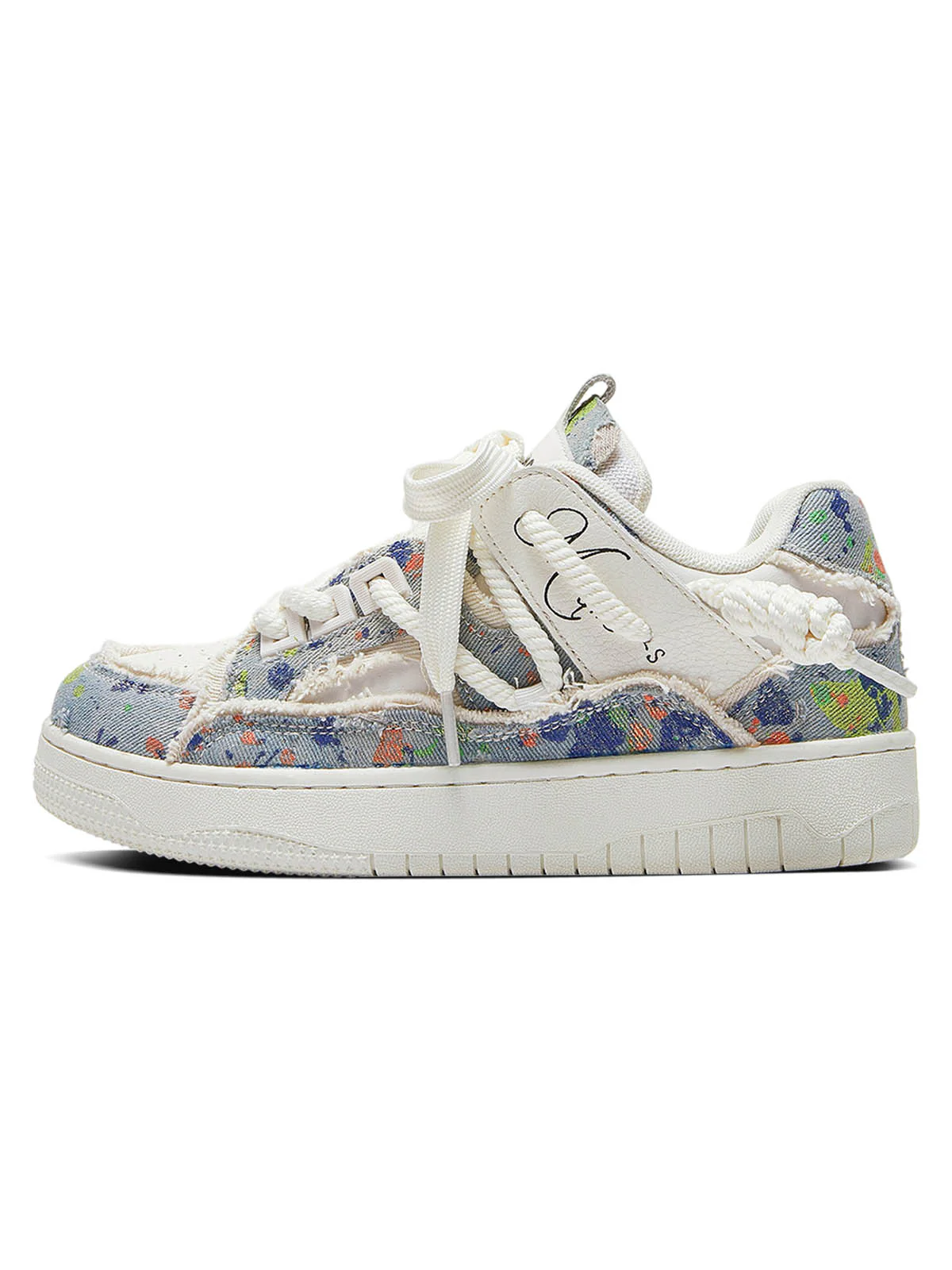 Destruction Series Tassel Contrast Color Sneakers - 2356