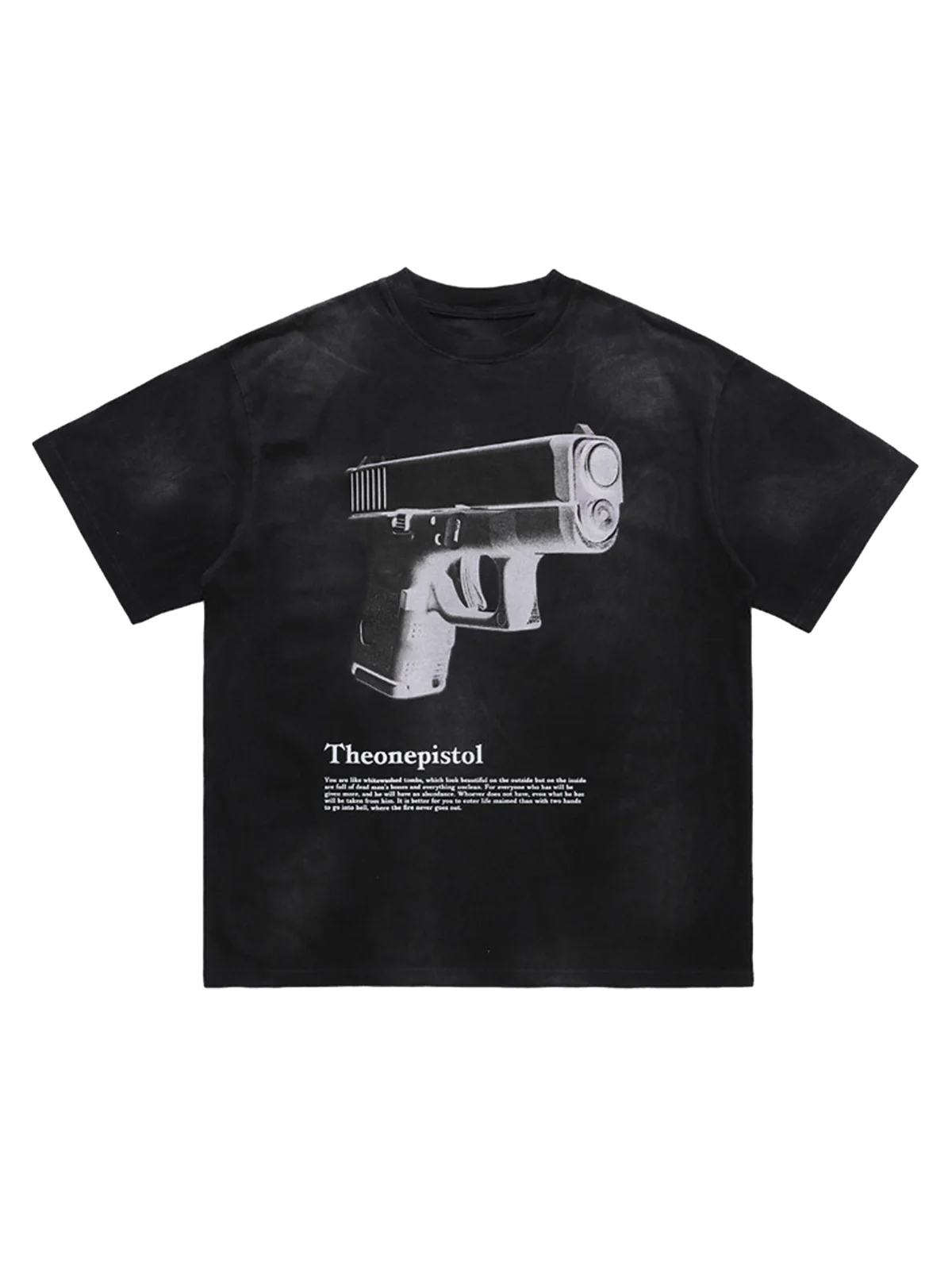 Graphic Gun Print T-Shirt - Bold Statement for Urban Style