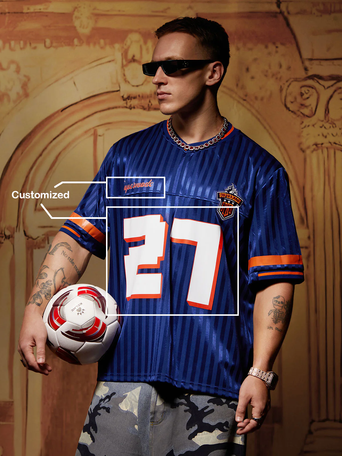 Original Striped Baseball Jersey T-Shirt - 2394