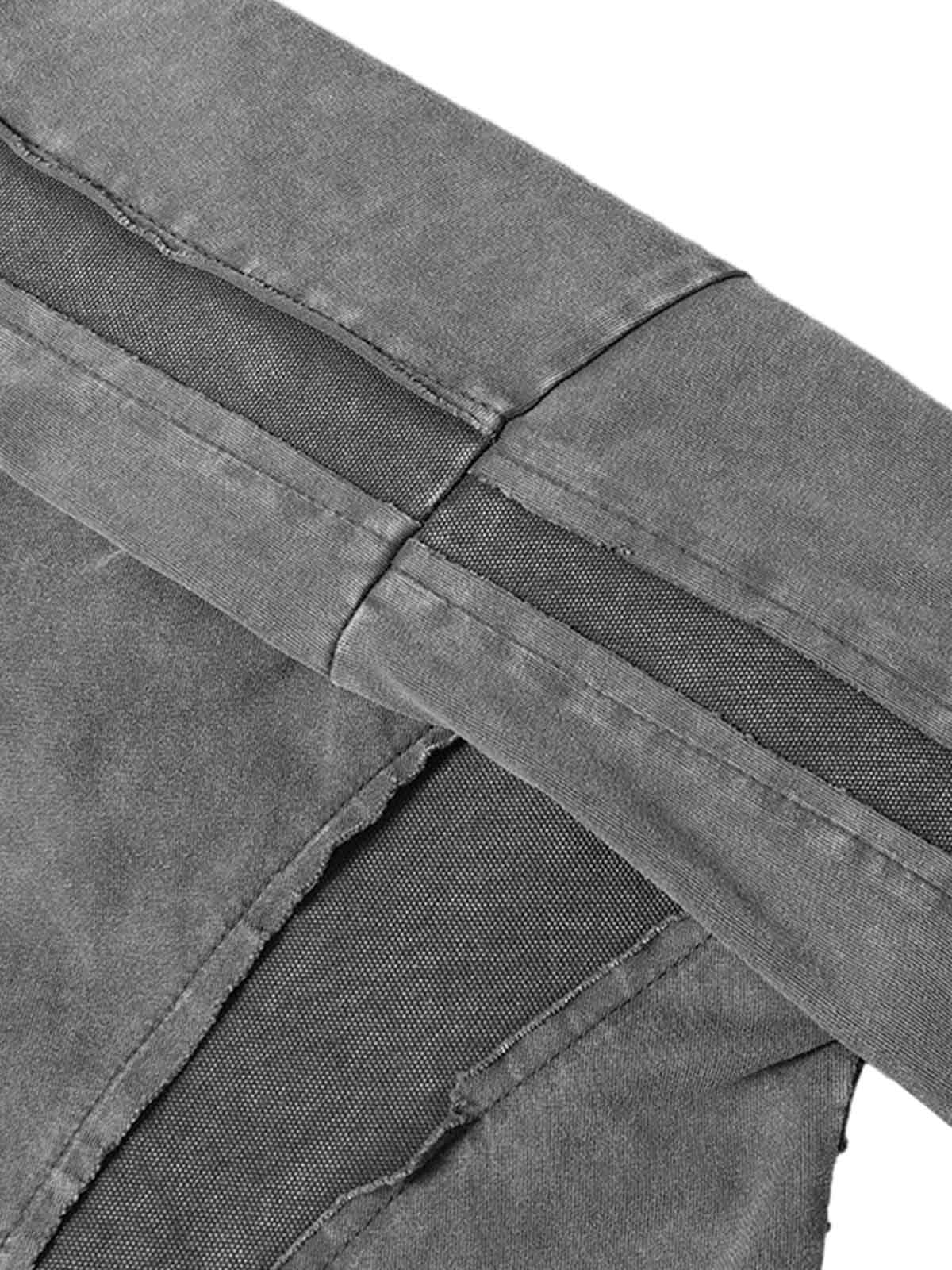 Washed Raw Edge Split Oversized T-Shirt