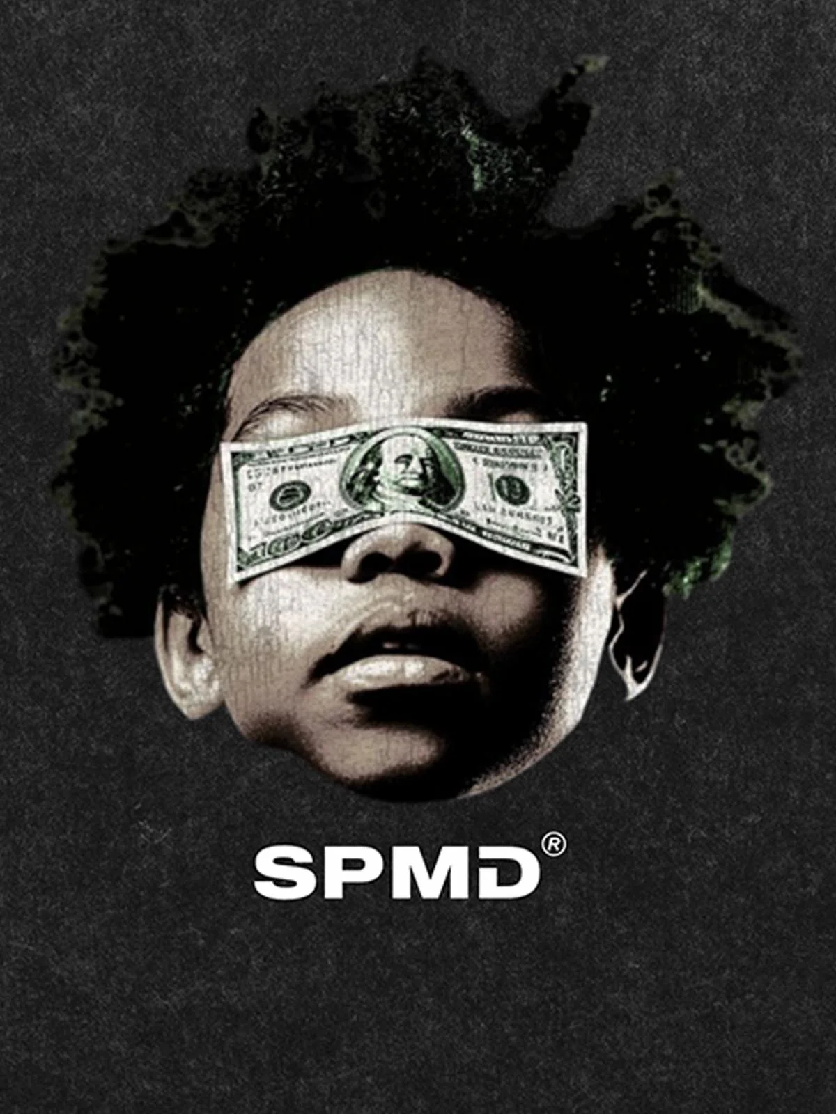 Original Distressed Washed Dollar Boy Print T-Shirt