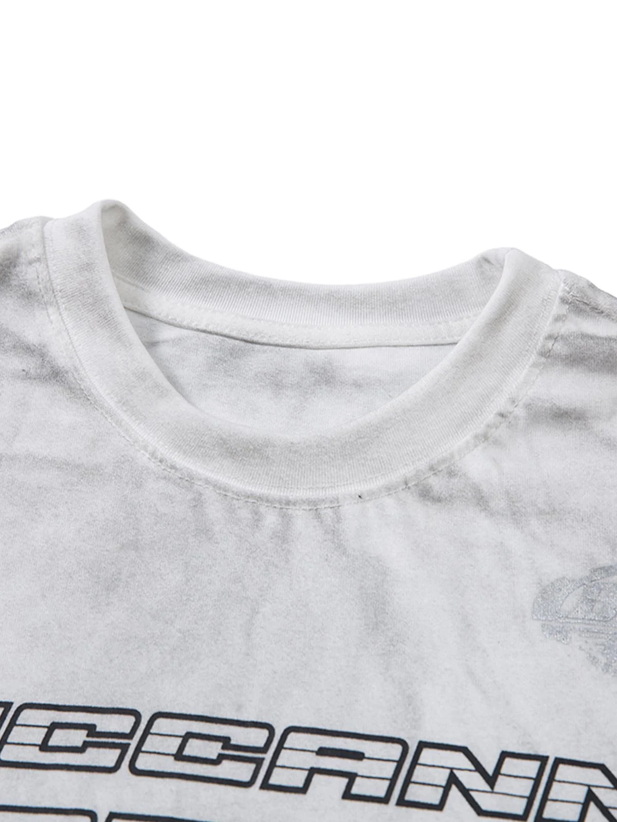 Distressed Dirty Dyed Print T-shirt - 2320