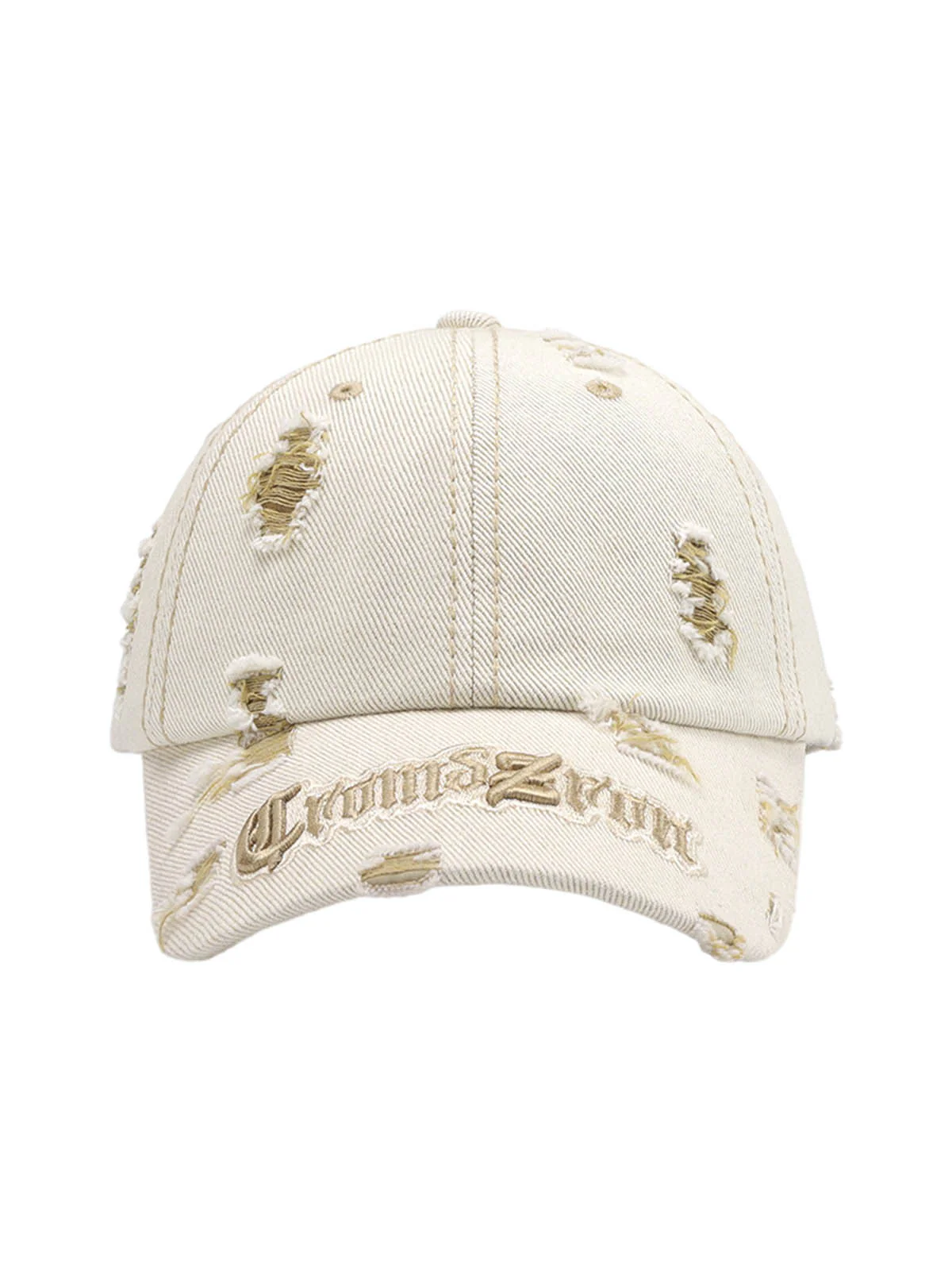 Distressed Letter Embroidery Baseball Cap