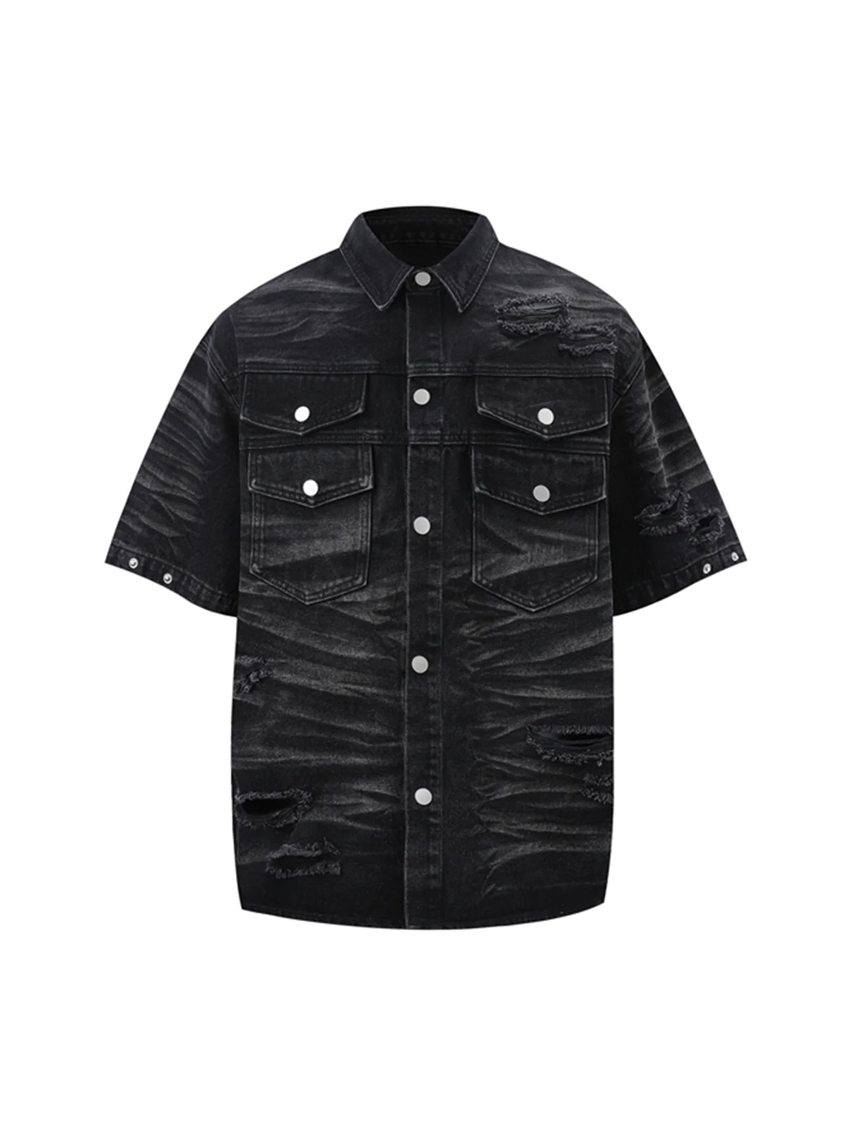 Distressed Washed Distressed Denim Set