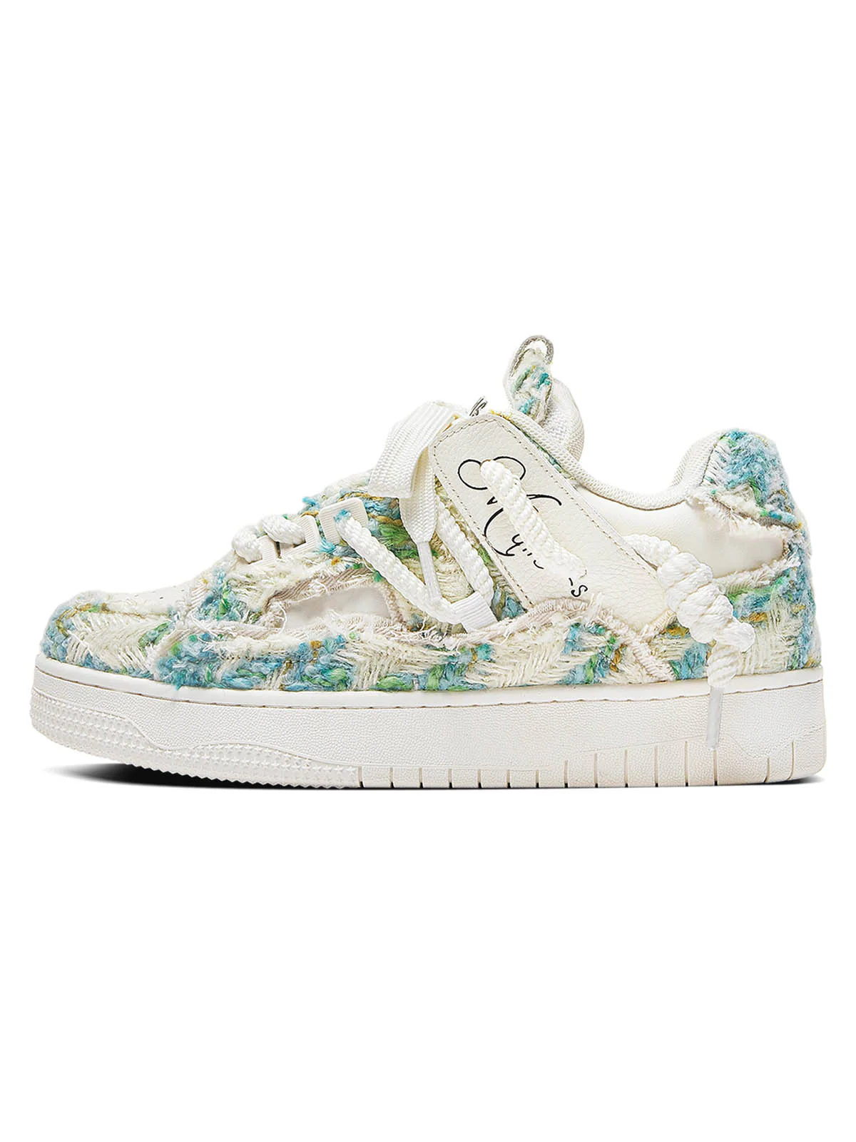 Destruction Series Tassel Contrast Color Sneakers - 2356