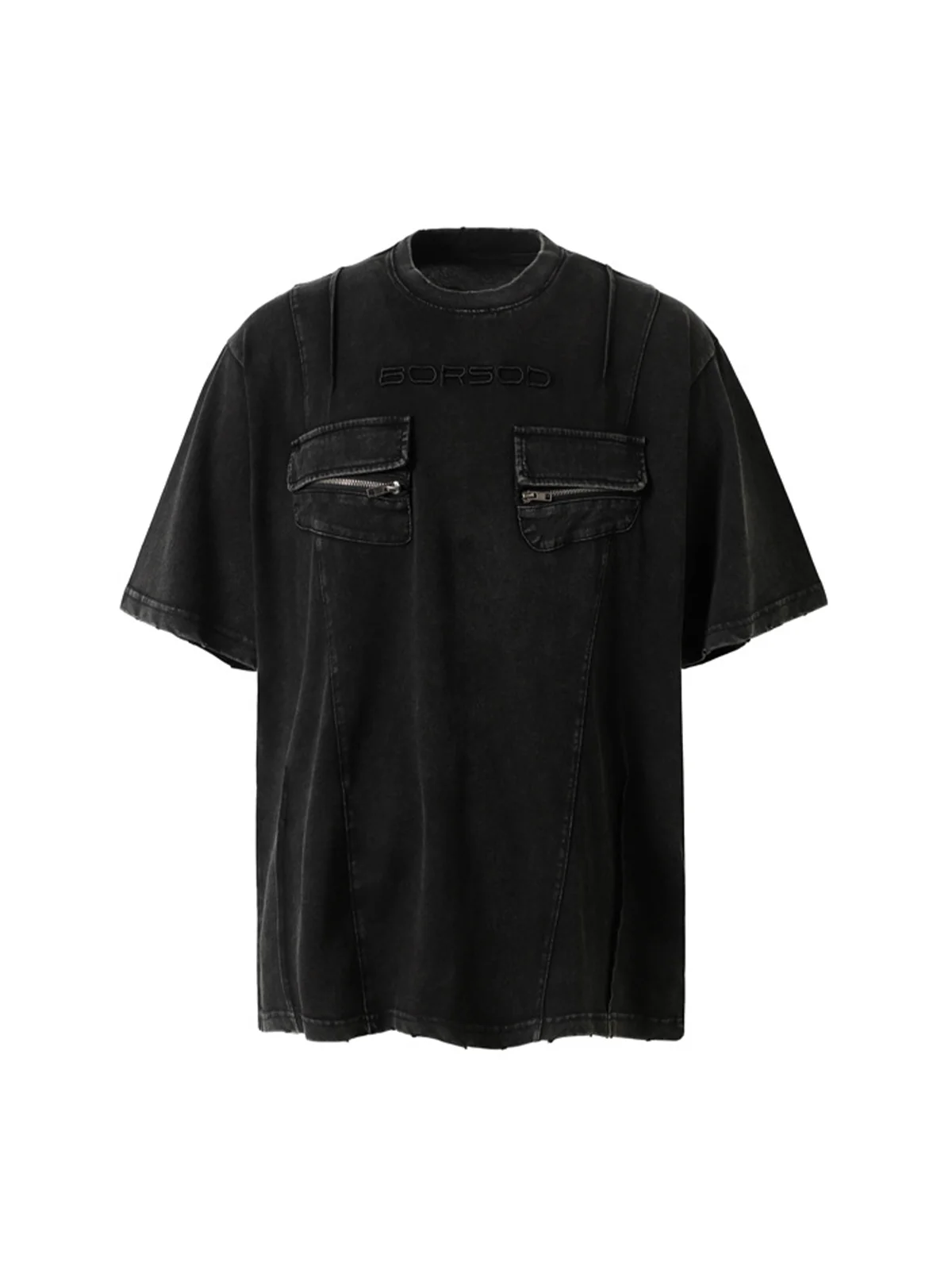 Vintage Washed Multi-Pocket T-Shirt