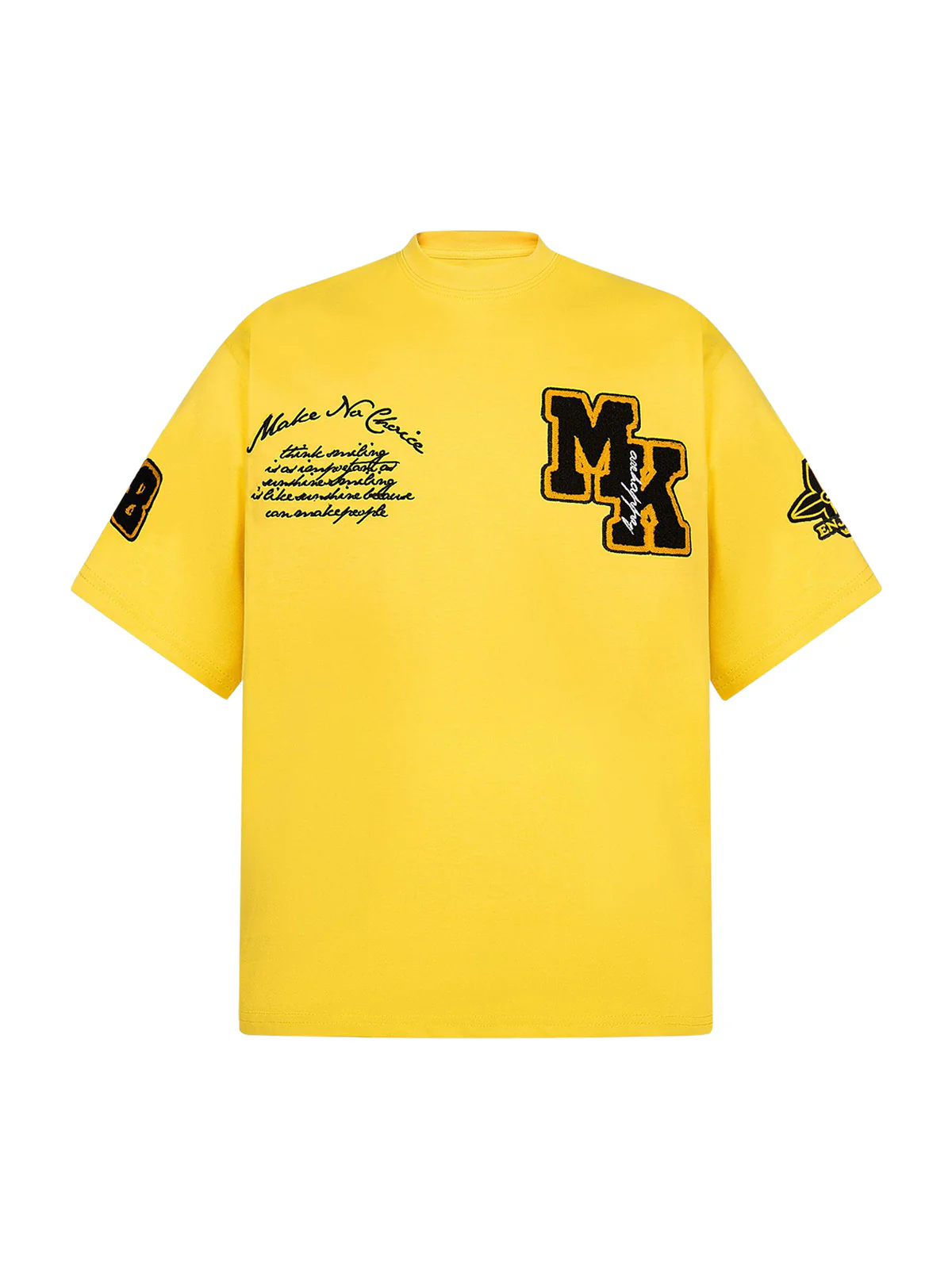 Retro Motorcycle Style Heavy Patch Embroidered T-shirt